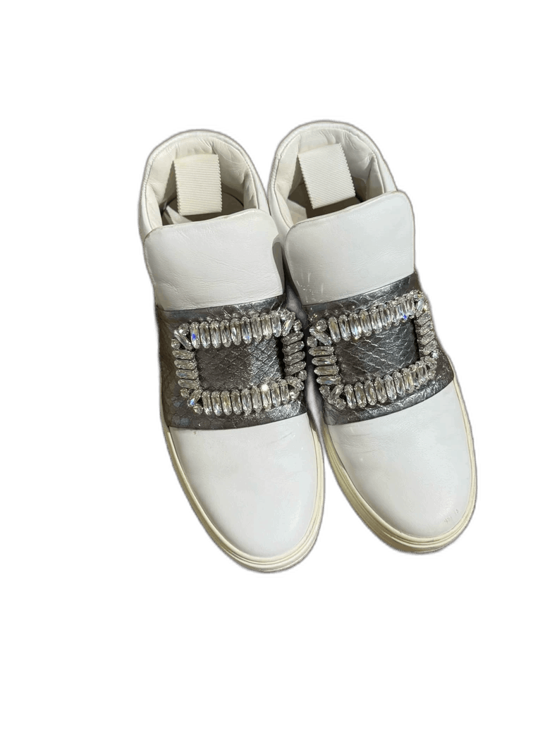 Roger Vivier Roger Vivier White High-Top Sneakers Size US 6 / IT 36 - 1 Thumbnail