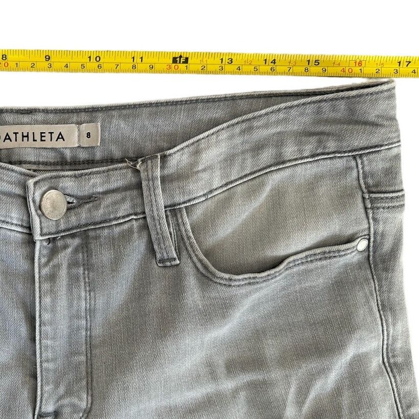 Athleta Athleta Sculptek Skinny Light Gray Stretchy Athleisure Jeans Size 30" / US 8 / IT 44 - 10 Thumbnail