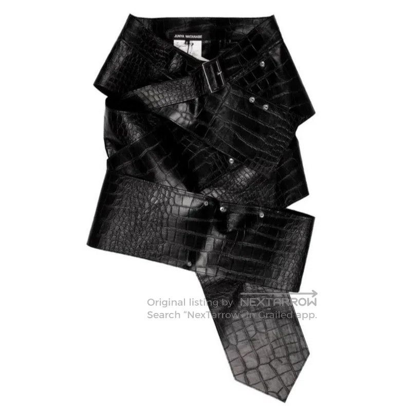 Junya Watanabe size S Asymmetric leather skirt