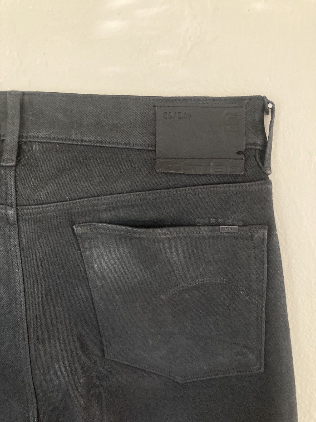 G-Star 3301 black waxed flared denim Size 29" - 4 Thumbnail