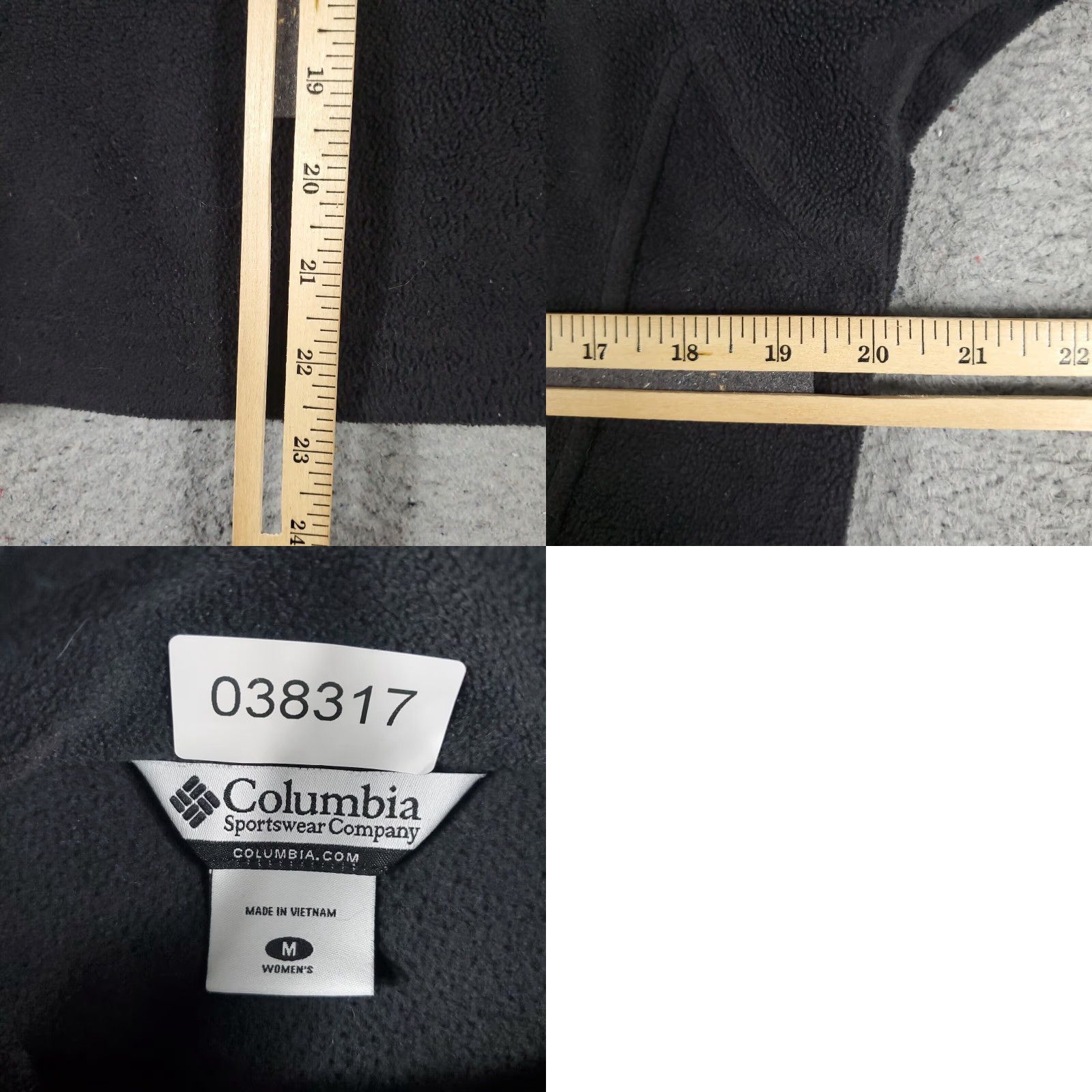 Vintage Columbia Jacket Womens Medium Black Fleece Full Zip Up Sweatshirt Sweatshirt (Jacket) Size M / US 6-8 / IT 42-44 - 8 Thumbnail