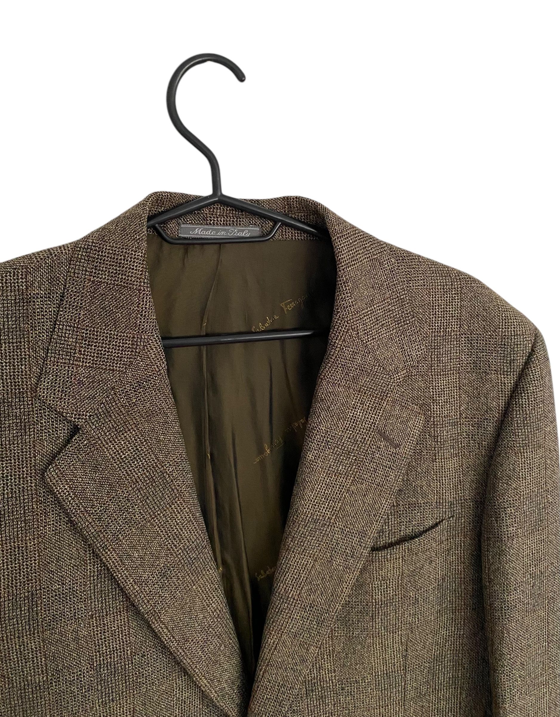 Salvatore Ferragamo Salvatore Ferragamo checkered silk blazer Size 48R - 2 Thumbnail