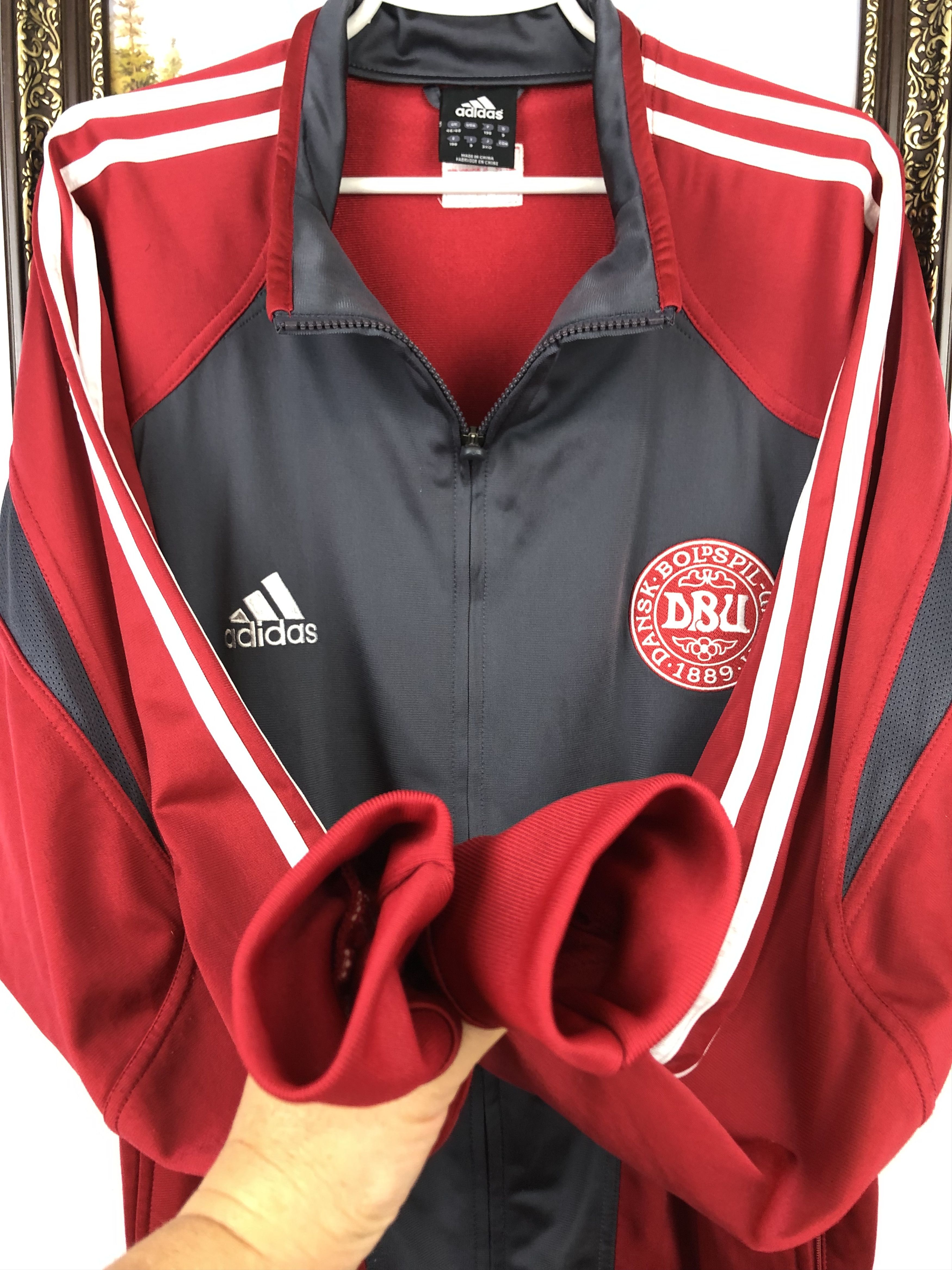 Adidas Vintage Adidas Denmark Football Jacket Soccer Track Top Size US XXL / EU 58 / 5 - 5 Thumbnail