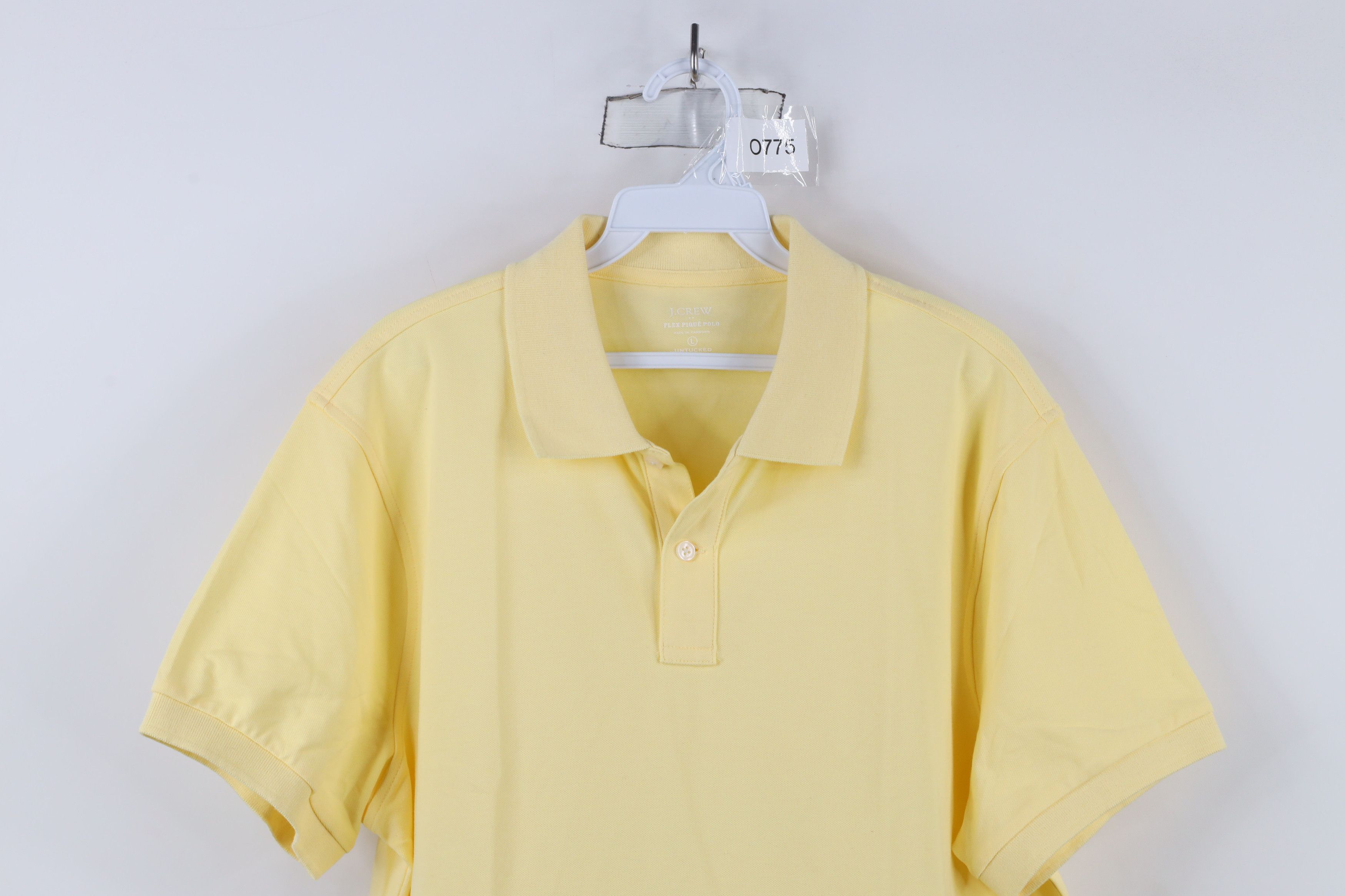 J.Crew × Vintage New J Crew Cotton Untucked Short Sleeve Polo Shirt Yellow Size US L / EU 52-54 / 3 - 2 Thumbnail