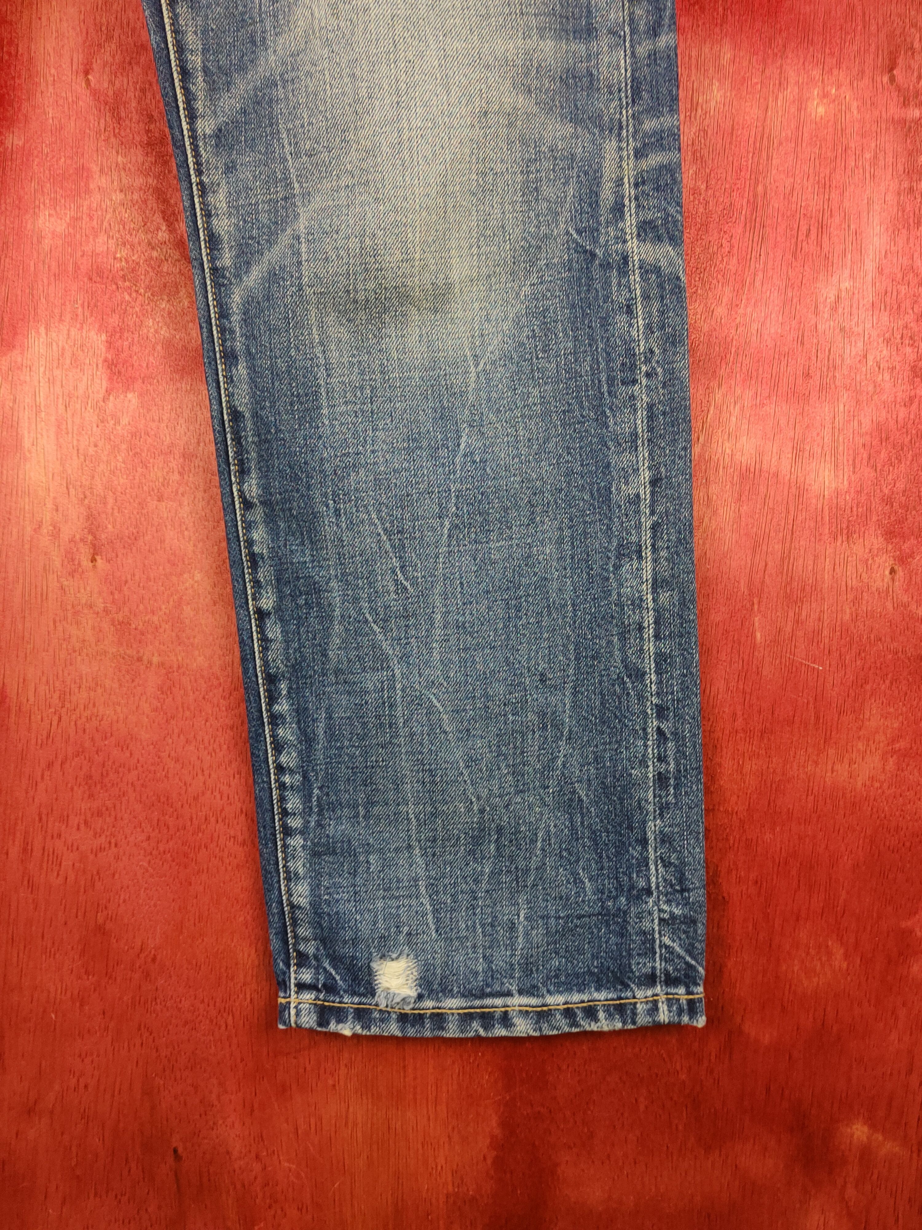 Japanese Brand Uniqlo Blue Distressed Ripped Jeans #S2210 Size US 29 - 6 Thumbnail