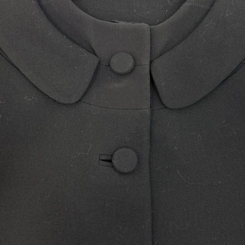 Prada Prada Size 38 Black wool tweed medium and long coat 2502-N Size US XXS / EU 40 - 8 Thumbnail