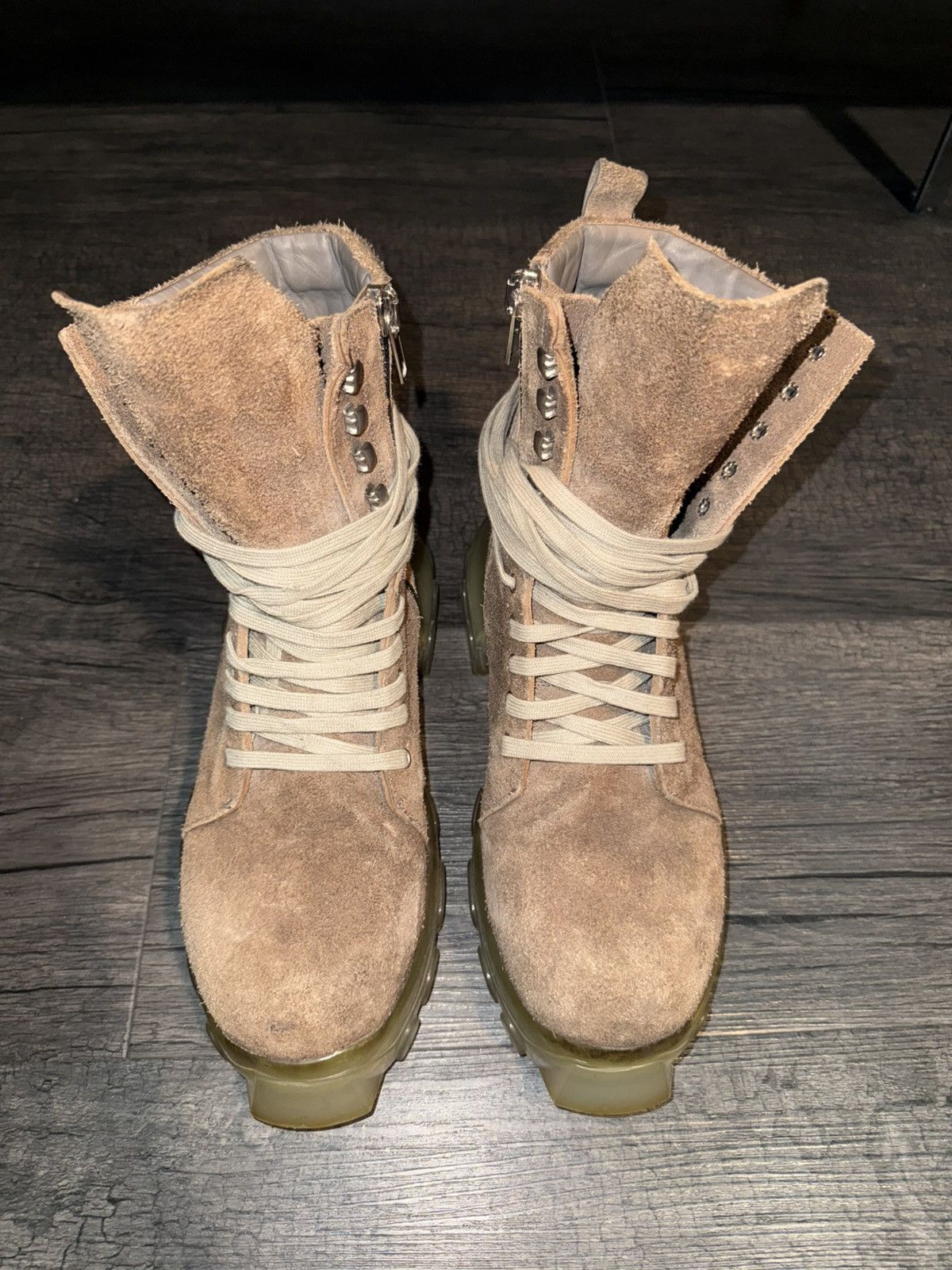 Rick Owens Rick Owens Lace-Up Bozo Tractor DUST/CLEAR Size US 11 / EU 44 - 2 Thumbnail
