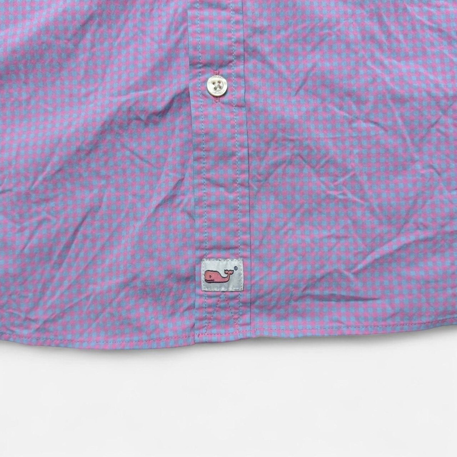 Vineyard Vines Vineyard Vines Pink Blue Check Classic Fit Button Down 2XL Size US XXL / EU 58 / 5 - 2 Thumbnail