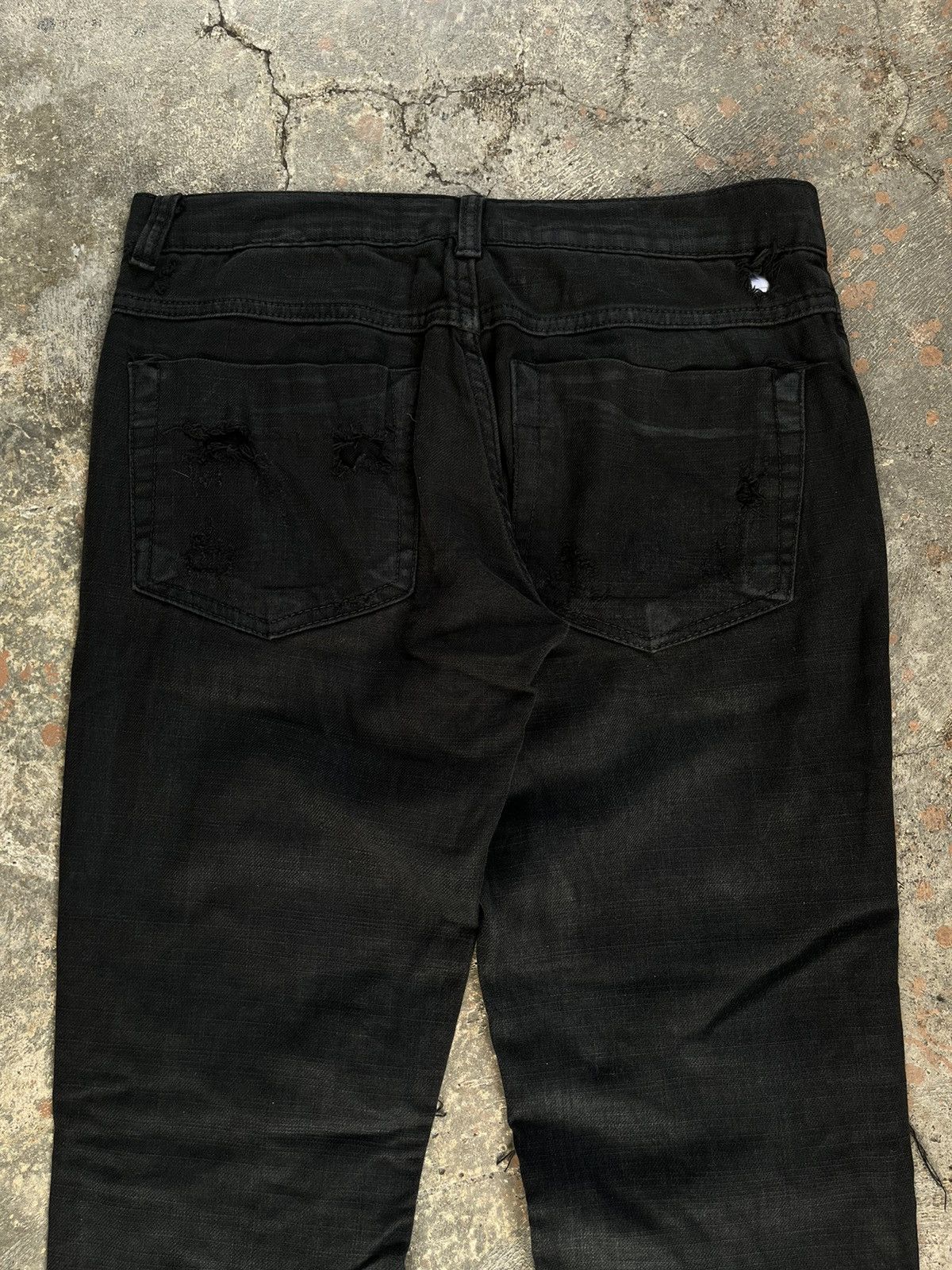 Hysteric Glamour GLAMOUR JAPANESE DISTRESSED DENIM BLACK BIKERS PANTS PUNK Size US 32 / EU 48 - 4 Thumbnail