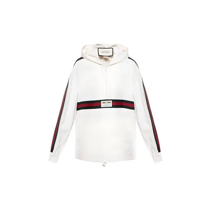 Gucci Gucci Gucci Logo Half-Zip Hooded Jacket for Men -2506 Size US M / EU 48-50 / 2 - 1 Thumbnail