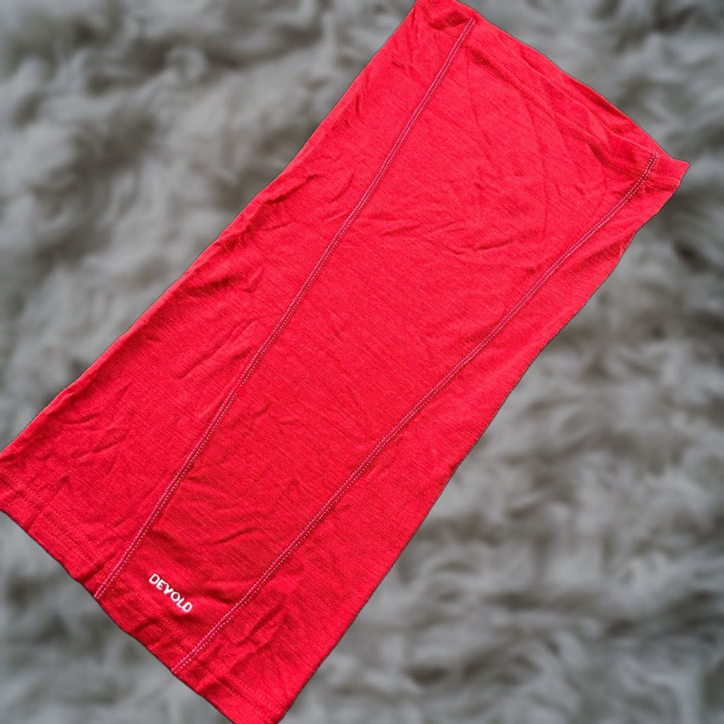 Vintage DEVOLD Multisport Neck Warmer 100% Merino Wool OS Tube Scarf Outdoor Gaiter Red Size ONE SIZE - 1 Thumbnail
