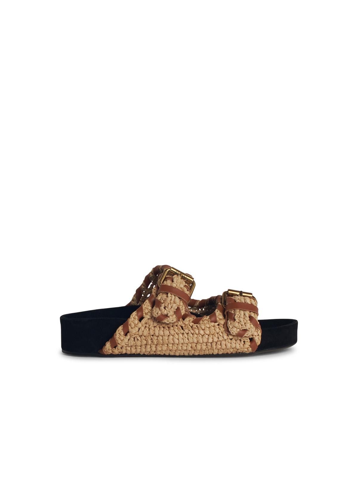 Isabel Marant Etoile ISABEL MARANT ETOILE 'Lennyo' Beige Palm Slipper Size US 6 / IT 36 - 1 Thumbnail