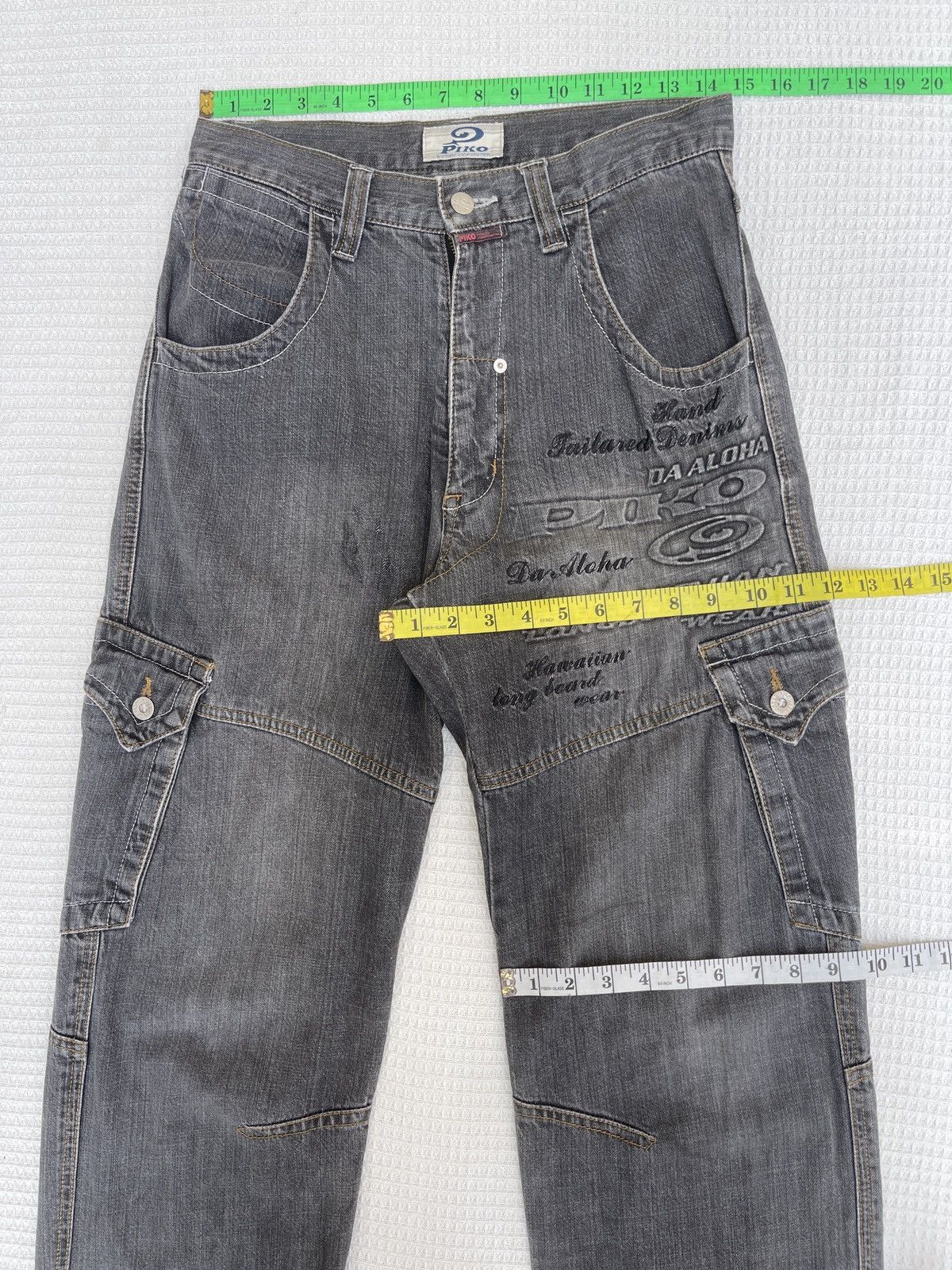 JNCO Last Drop🔥Rare🔥Vintage Piko Hawaiian Cargo Baggy Jeans Size US 29 - 15 Thumbnail