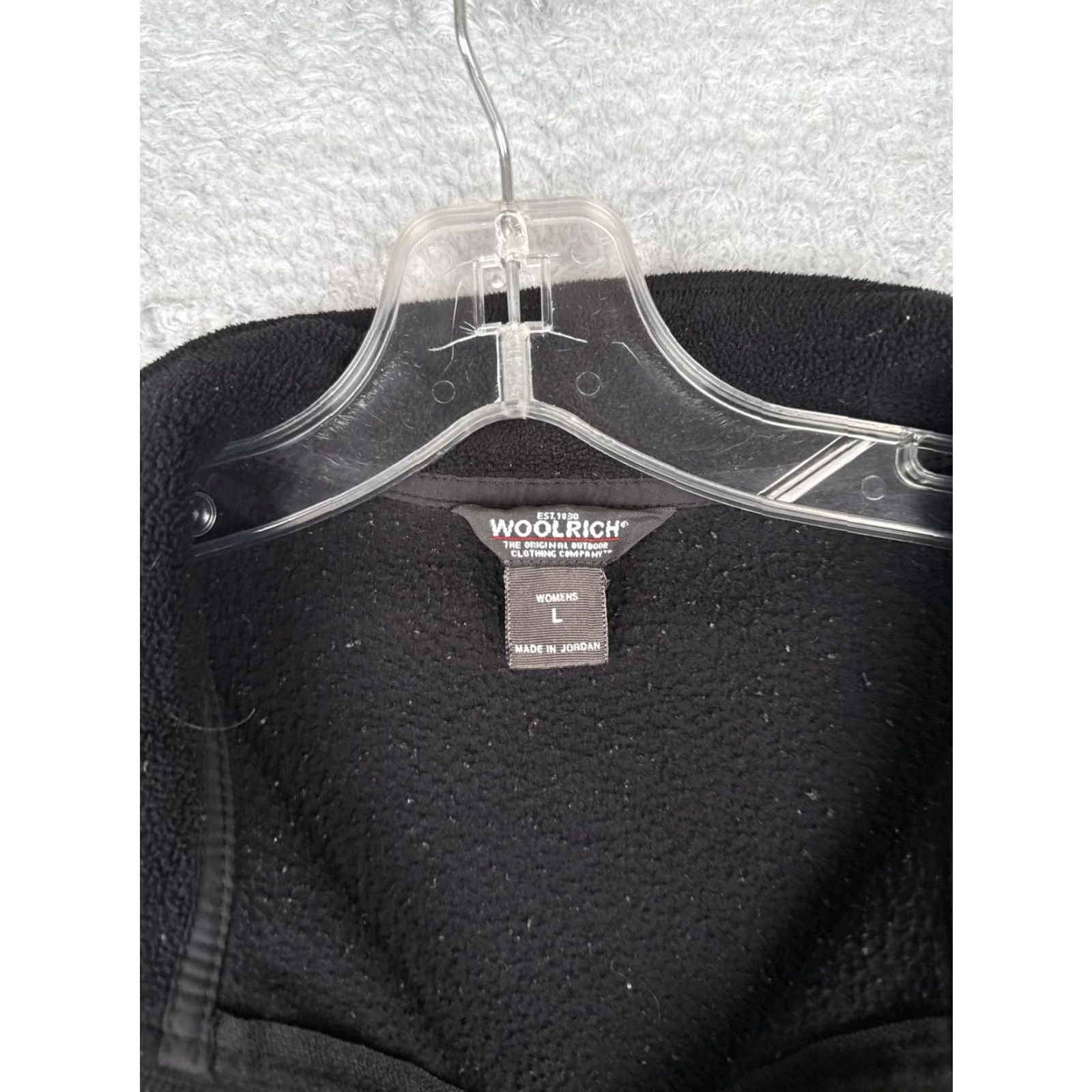 Vintage Woolrich Jacket Womens Large Black Fleece Full Zip Pockets Outdoor Hiking Warm - Womens Jacket - Black - Woolrich Size L / US 10 / IT 46 - 6 Thumbnail