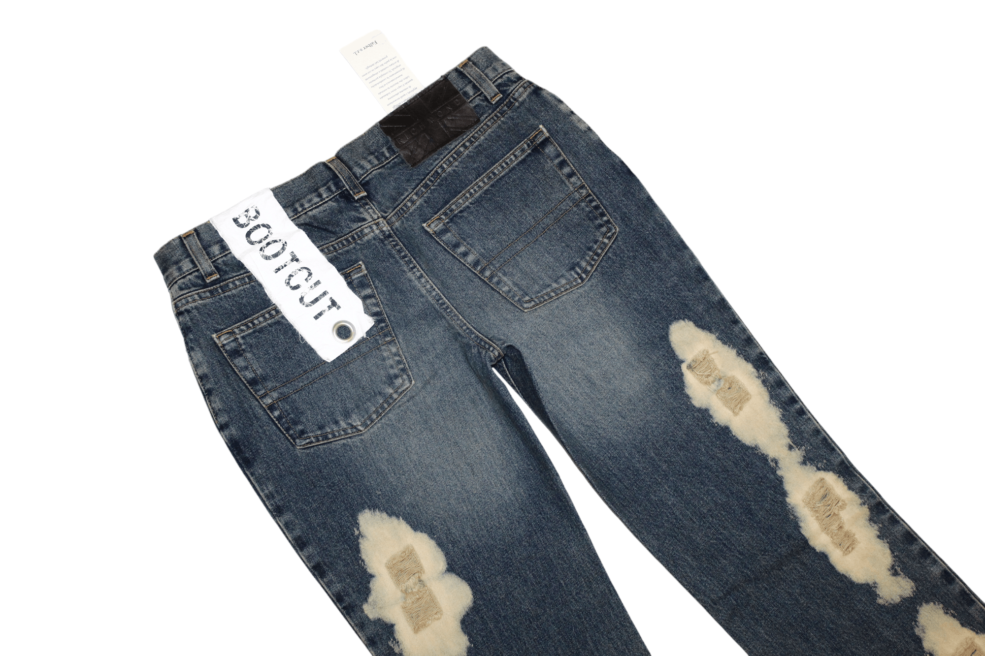 John Richmond Richmond Denim Bootcut Distressed Stonewashed Blue Jeans Size US 30 / EU 46 - 9 Thumbnail