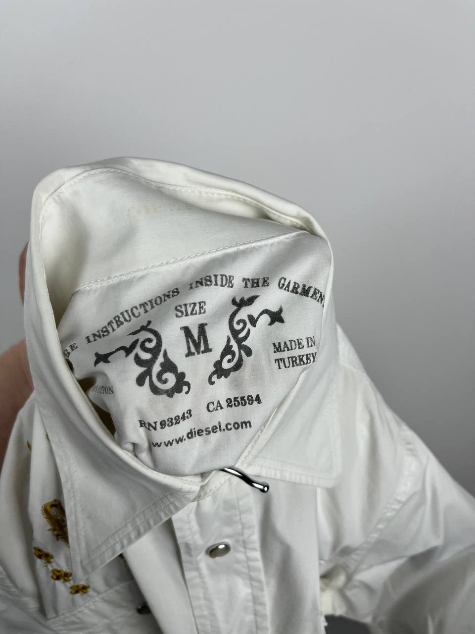 Diesel DIESEL Western Shirt Gold Embroidered Cards Dollar Sign Size US M / EU 48-50 / 2 - 8 Thumbnail