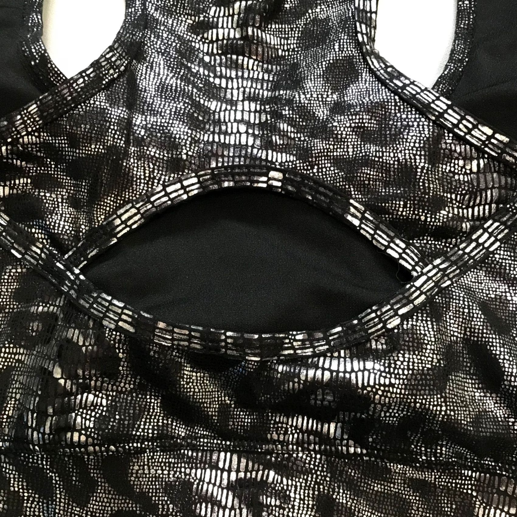 Vintage VINTAGE BOOMBOOM Athletic Leopard Print Metallic Sports Bra Racerback XL Size ONE SIZE - 4 Thumbnail