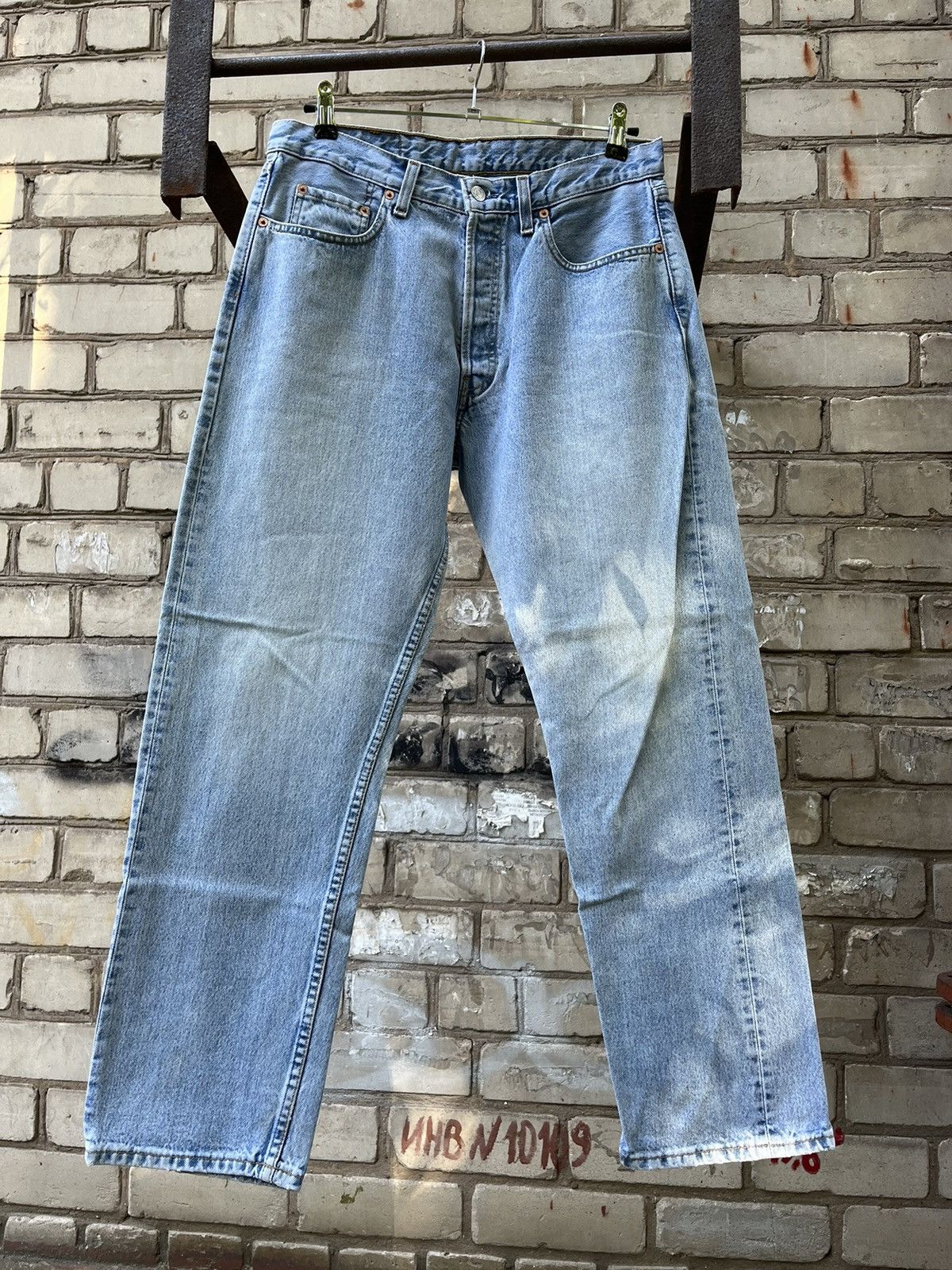 Levi's Vintage 1995 Levi’s 517 Blue Stone Washed Button Jeans Size US 34 / EU 50 - 2 Thumbnail