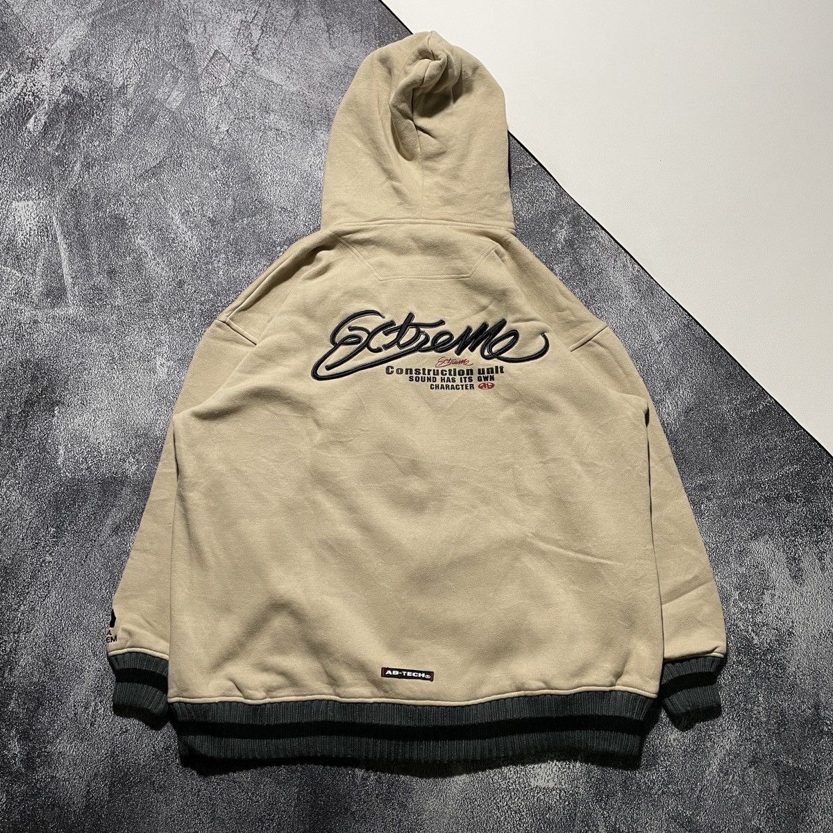 Japanese Brand AB Tech Zipper Hoodies Rubber Print Size US L / EU 52-54 / 3 - 7 Thumbnail