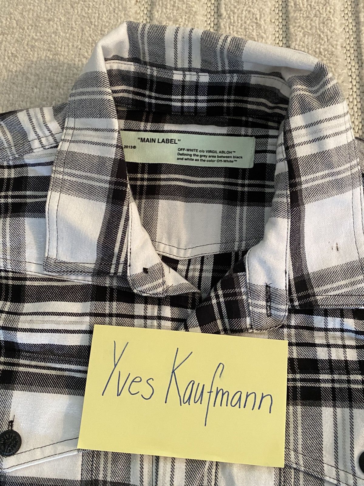 Off-White Off White Diagonals Spray Check Shirt (Size S) Size US S / EU 44-46 / 1 - 5 Thumbnail