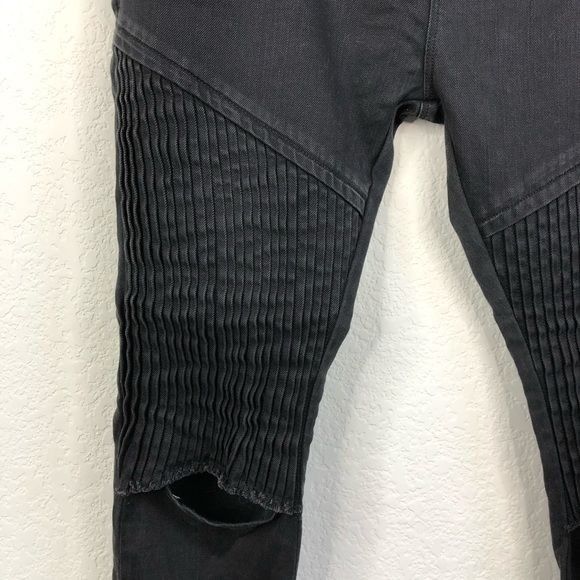 EACH x OTHER Each x Other Contrast Panel Moto Jeans Knee Slit Size 32" / US 10 / IT 46 - 8 Thumbnail