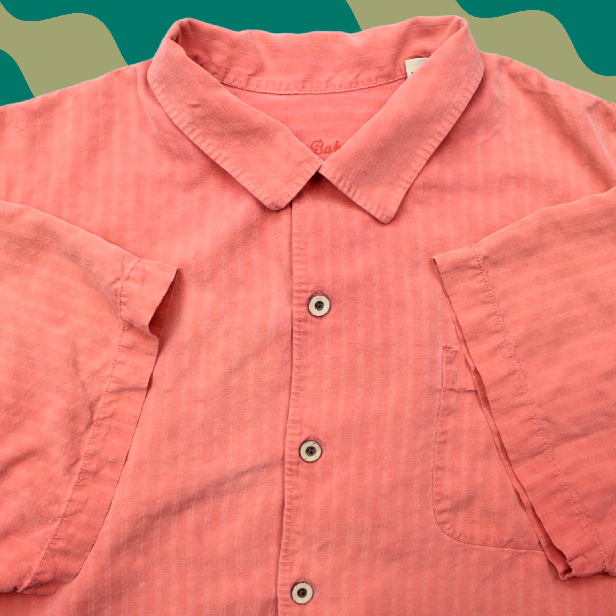 Tommy Bahama Tommy Bahama Camp Shirt Mens 2XL XXL Red Silk Short Sleeve Button-Up Casual Shirt Size US XXL / EU 58 / 5 - 1 Thumbnail