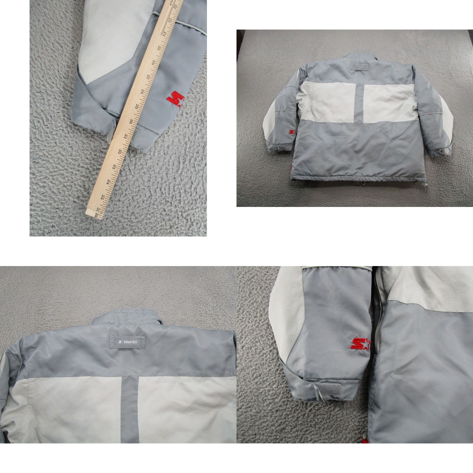 Starter VINTAGE Starter Jacket XL Gray Insulated Full Zip Winter Men’s Read Size US XL / EU 56 / 4 - 8 Thumbnail
