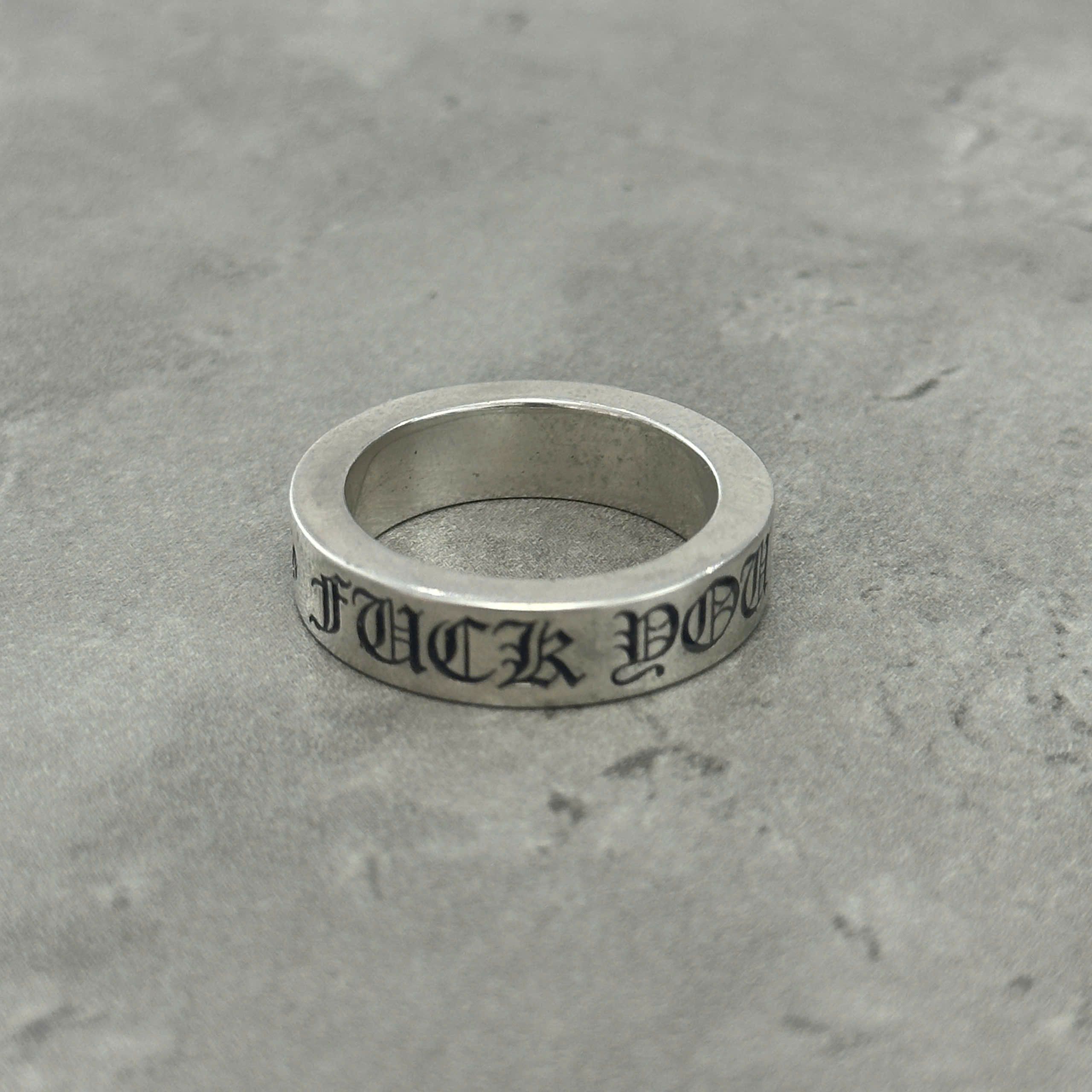 Chrome Hearts CHROME HEARTS Fuck You 6MM Space Ring SILVER Size ONE SIZE - 2 Thumbnail