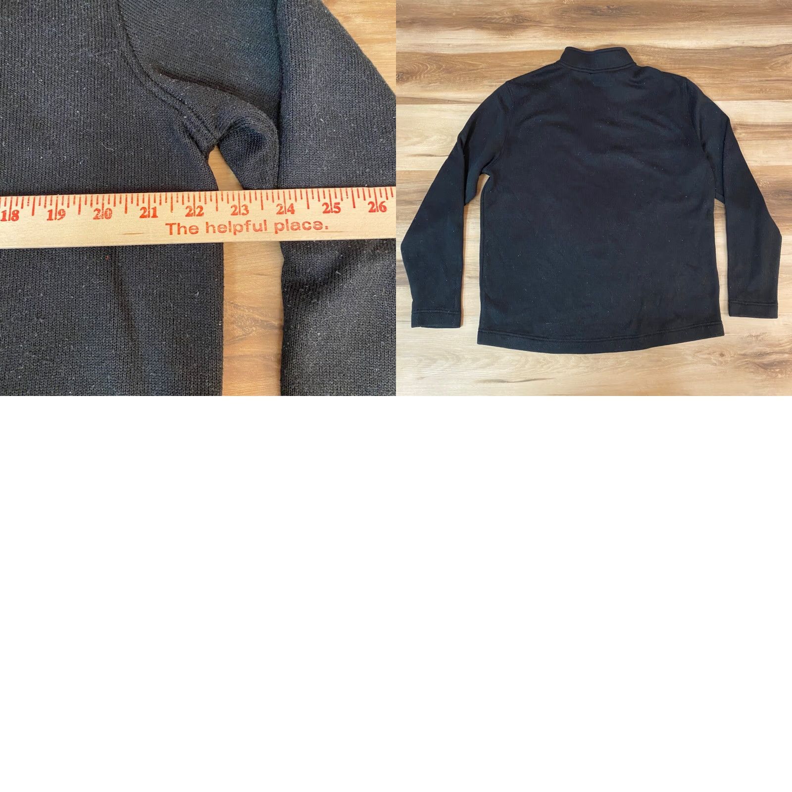 Vintage Aspen Mens XL Black 1/4 Zip Mock Neck Sweater Sweatshirt Performance Pullover Long Sleeve Casual Knit Sweater Size US XL / EU 56 / 4 - 8 Thumbnail