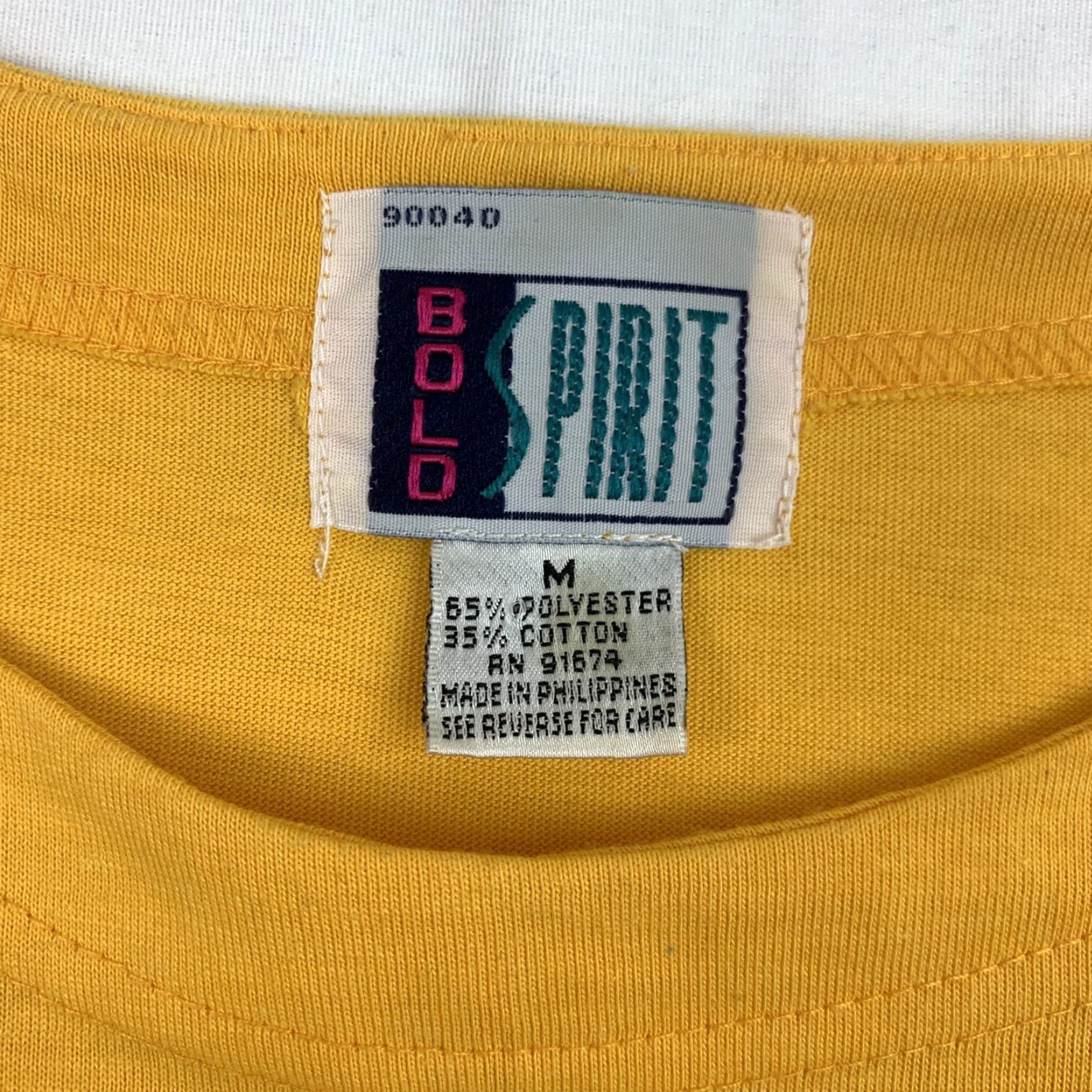 Vintage VINTAGE Bolo Spirit T-Shirt Womens Medium Yellow Butterfly 90s Casual Size M / US 6-8 / IT 42-44 - 4 Thumbnail