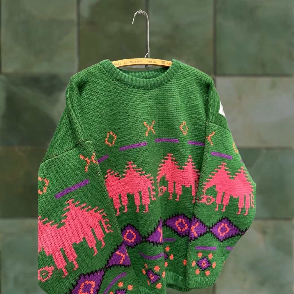 Vintage VINTAGE Oxbow Surf Wear Heavy Knit Men’s Sweater Pullover Size L Green USA Size US L / EU 52-54 / 3 - 1 Thumbnail