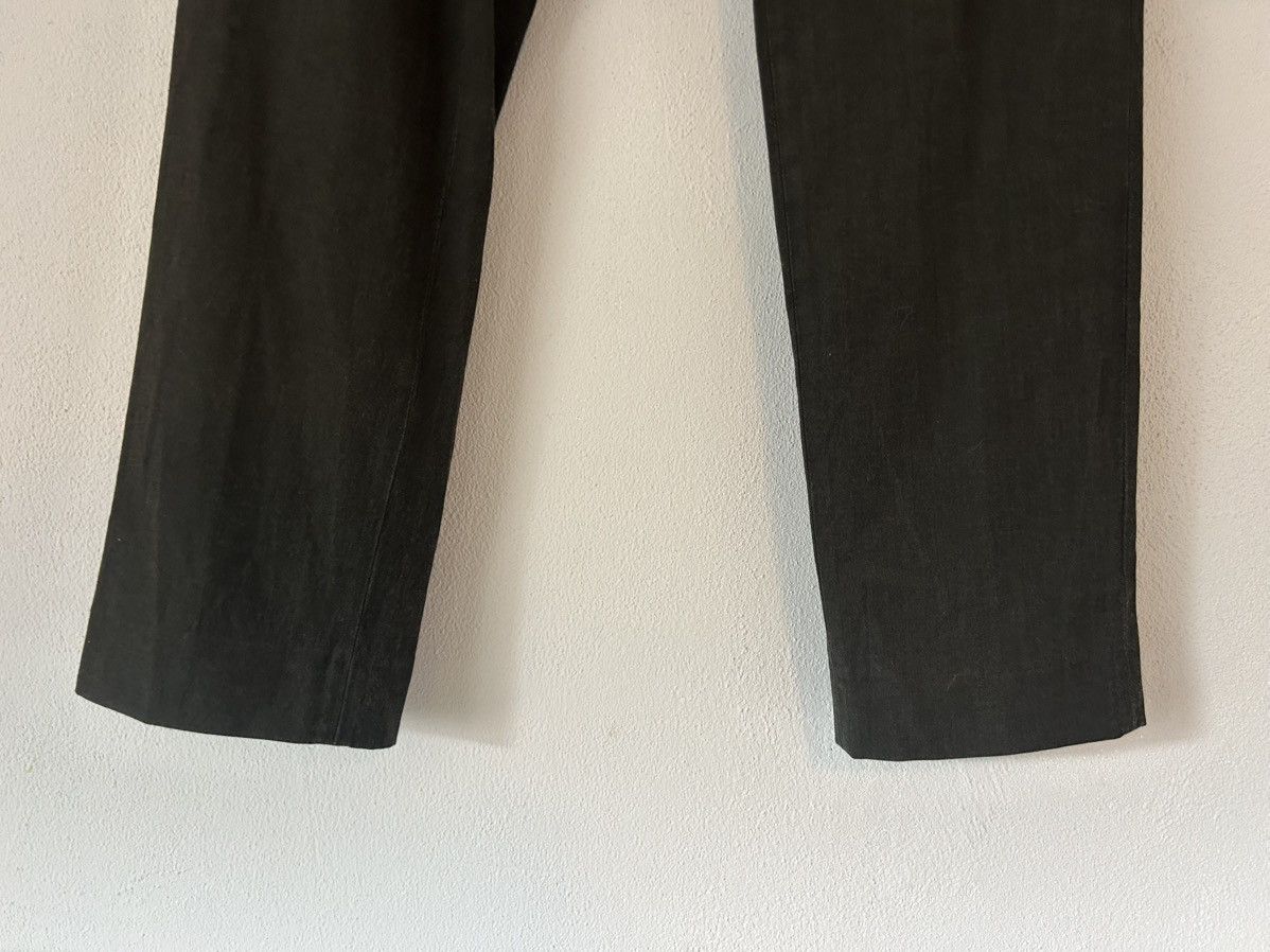 Maison Margiela Maison Margiela Dark Green Wool-Linen Blend Trousers Size US 34 / EU 50 - 4 Thumbnail