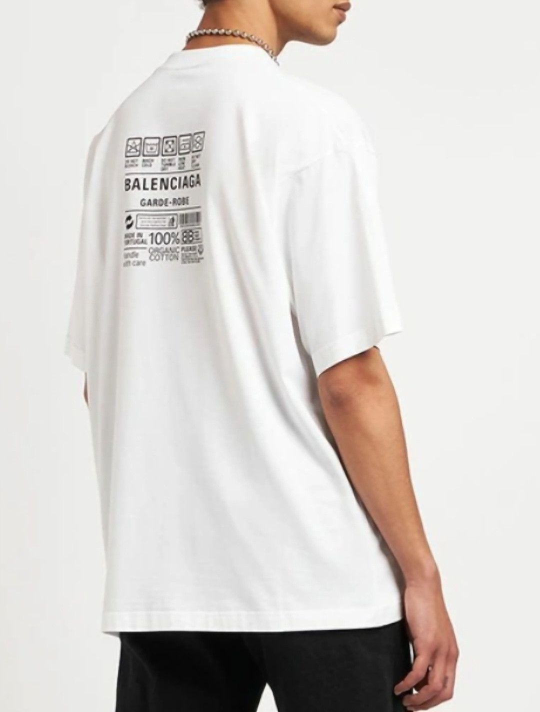 Balenciaga Garde-Robe Care Label Logo T-Shirt