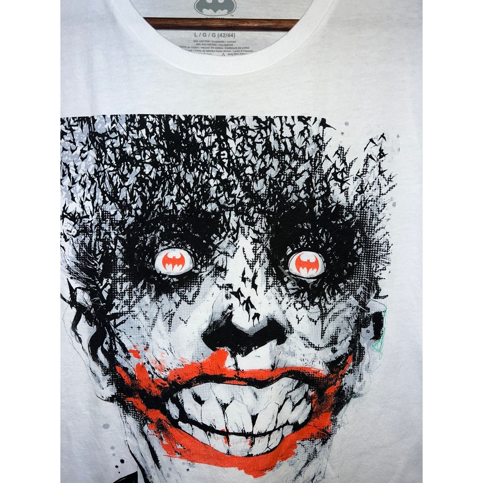 Vintage Batman The Joker Shirt White Graphic Movie Tee NWT XL Size US L / EU 52-54 / 3 - 2 Thumbnail