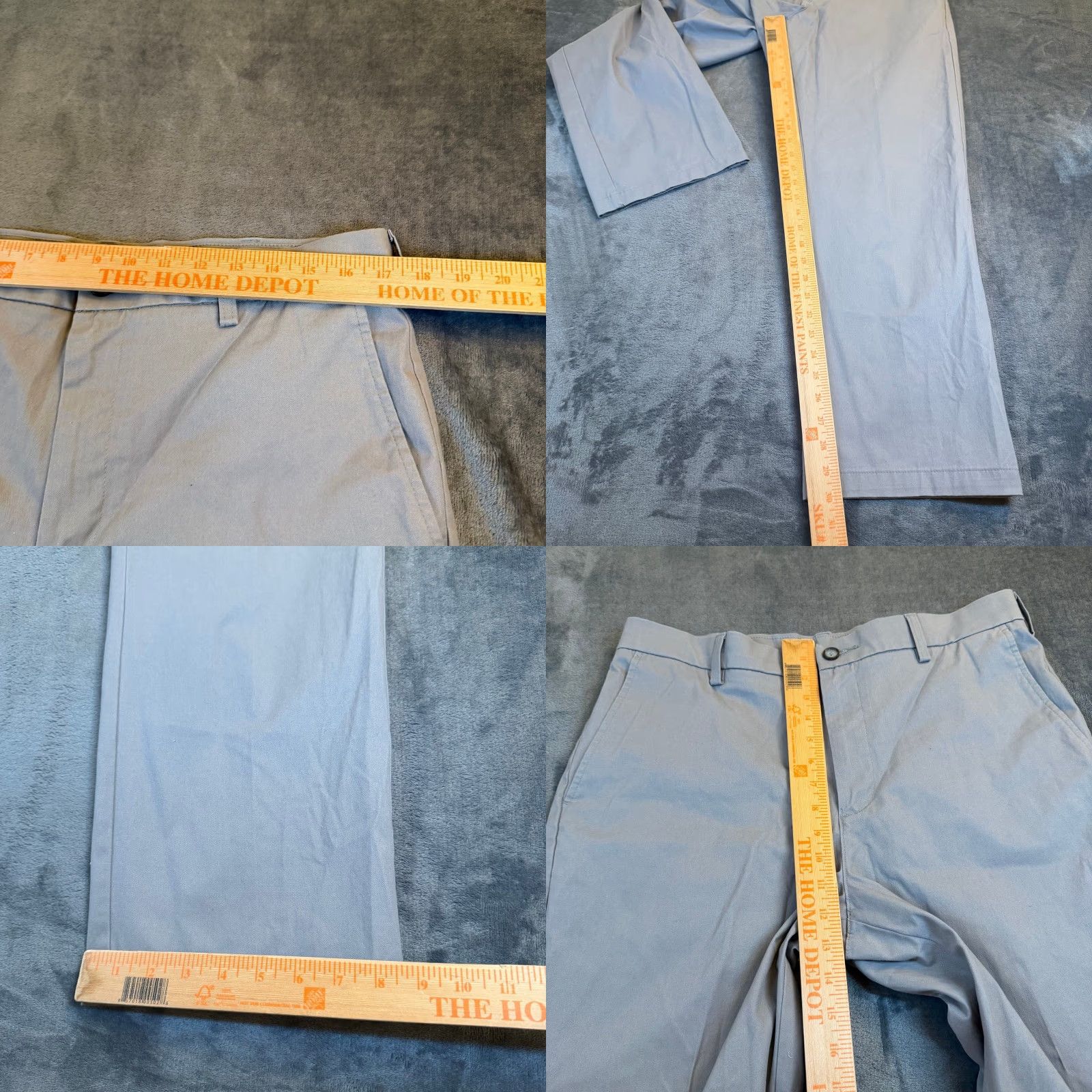 Croft & Barrow Croft & Barrow Chino Pants Mens 34x30 Easy Care Classic Fit Gray Blue Stretch Size US 34 / EU 50 - 8 Thumbnail