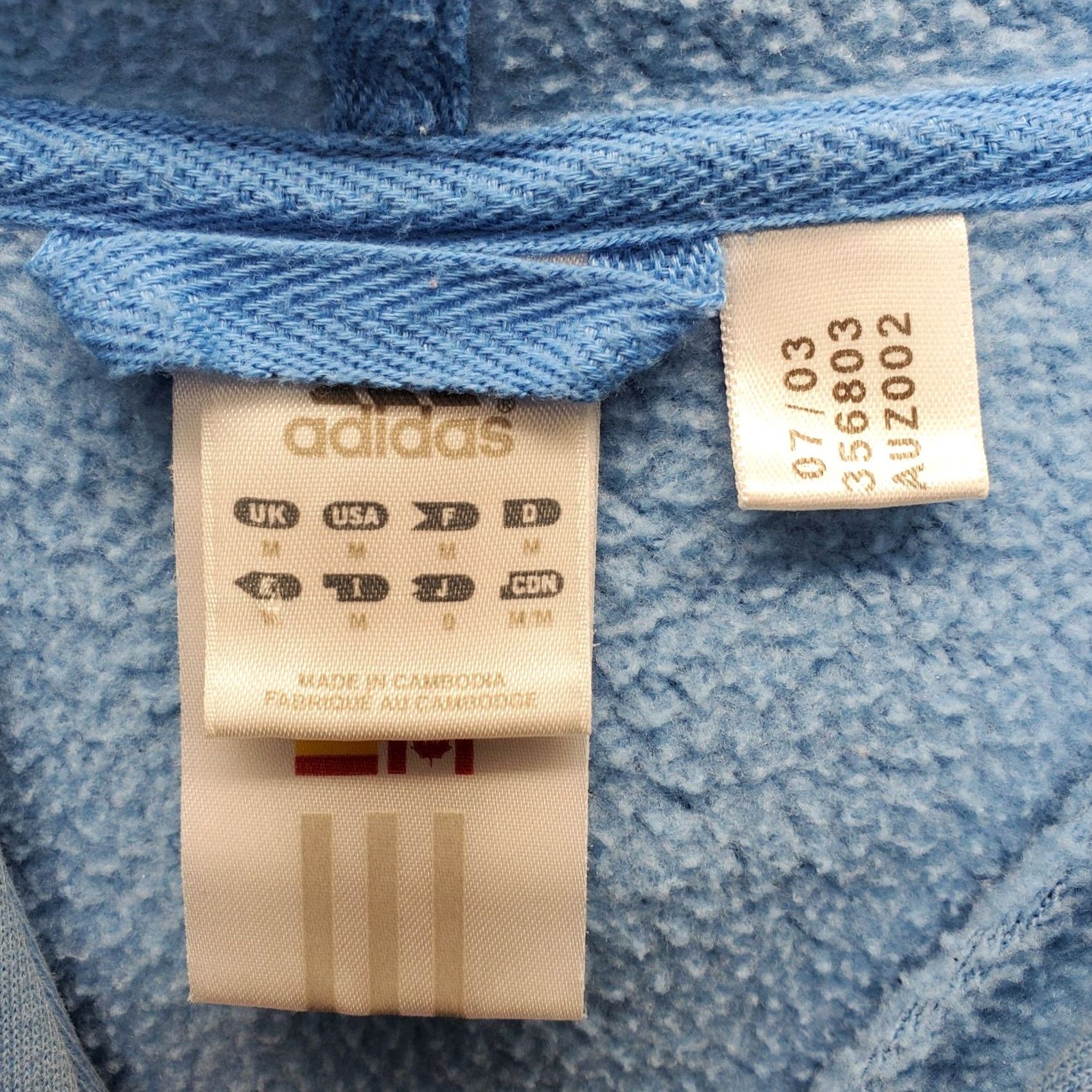 Adidas adidas Hoodie Mens M Blue 3 Stripes Essentials Feel Cozy Fleece Long Sleeve Shirt Size US M / EU 48-50 / 2 - 5 Thumbnail