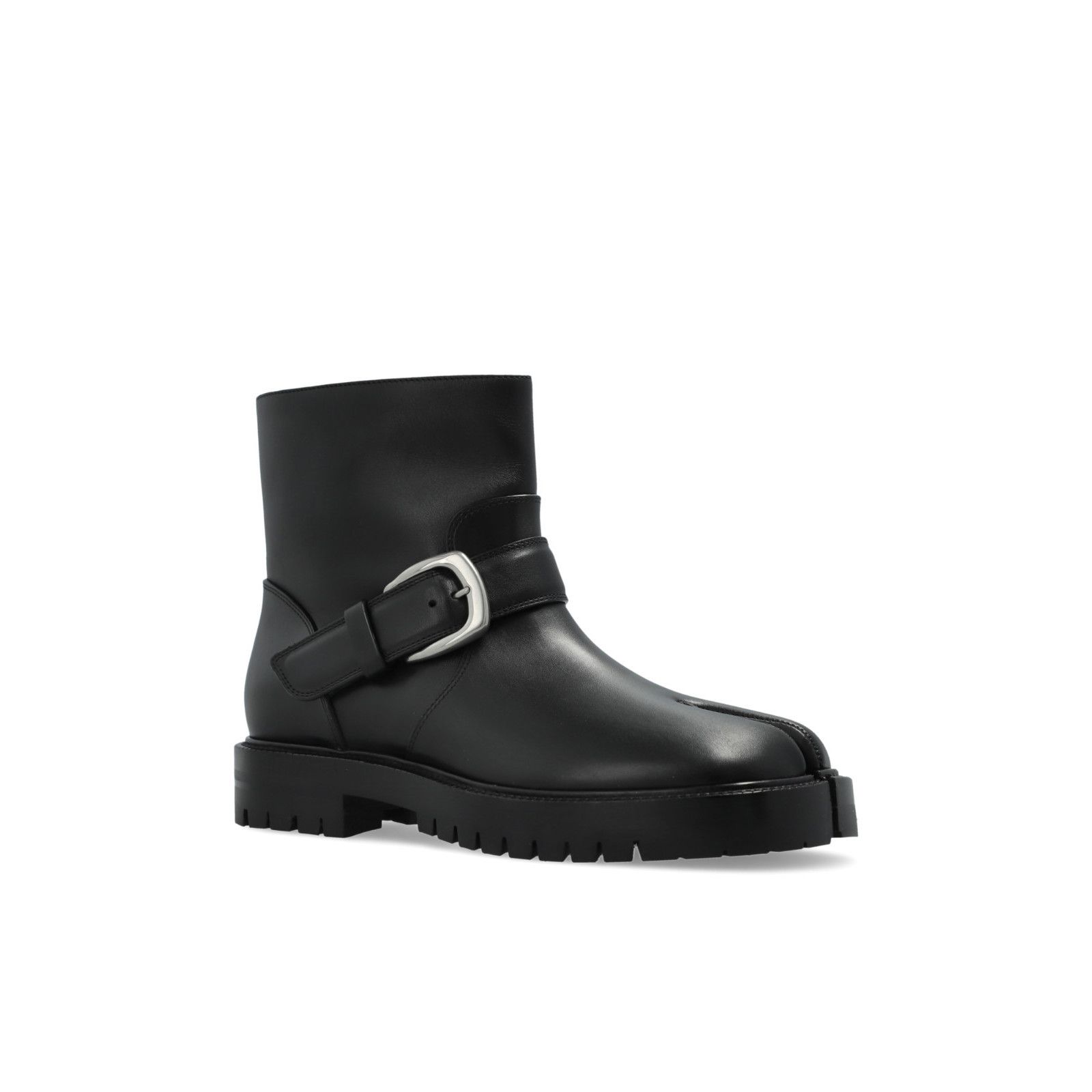MAISON MARGIELA Tabi Cut Out Black Leather Boots New & Authe