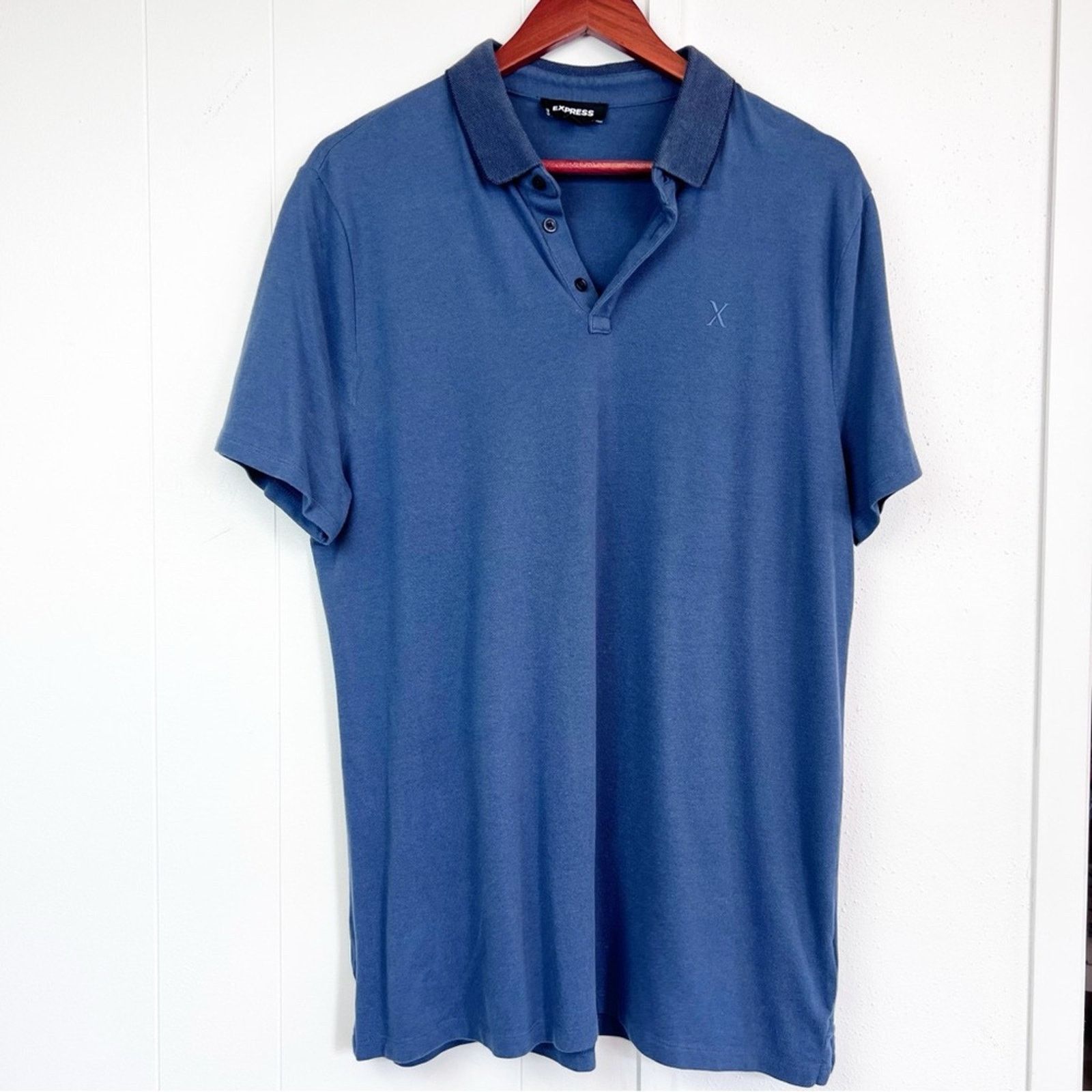 Express Express Blue Polo Shirt Men’s Size Large Size US L / EU 52-54 / 3 - 2 Thumbnail