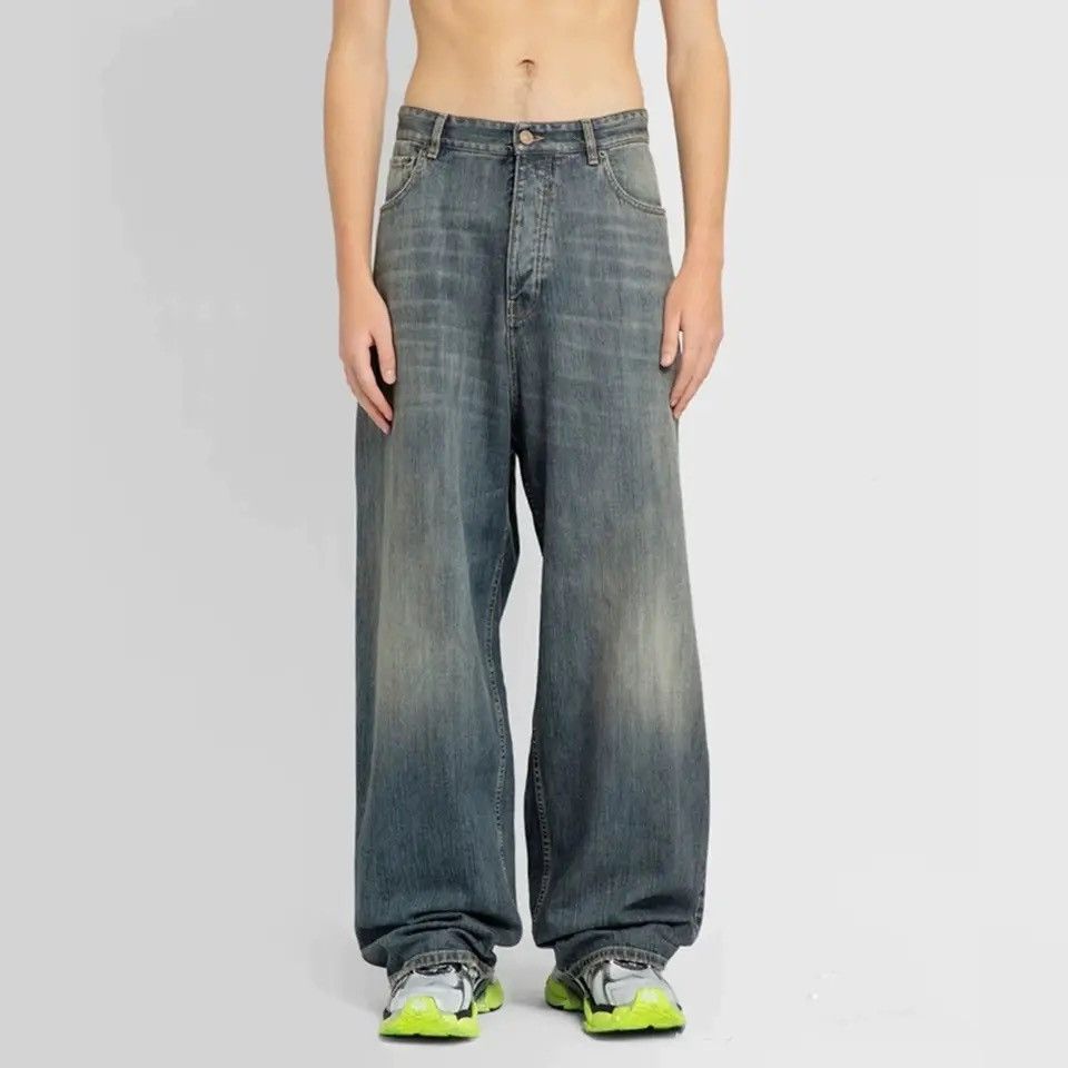 Japanese Brand × Vintage Y2k high street washed blue jeans pants oversized Size US 34 / EU 50 - 3 Thumbnail