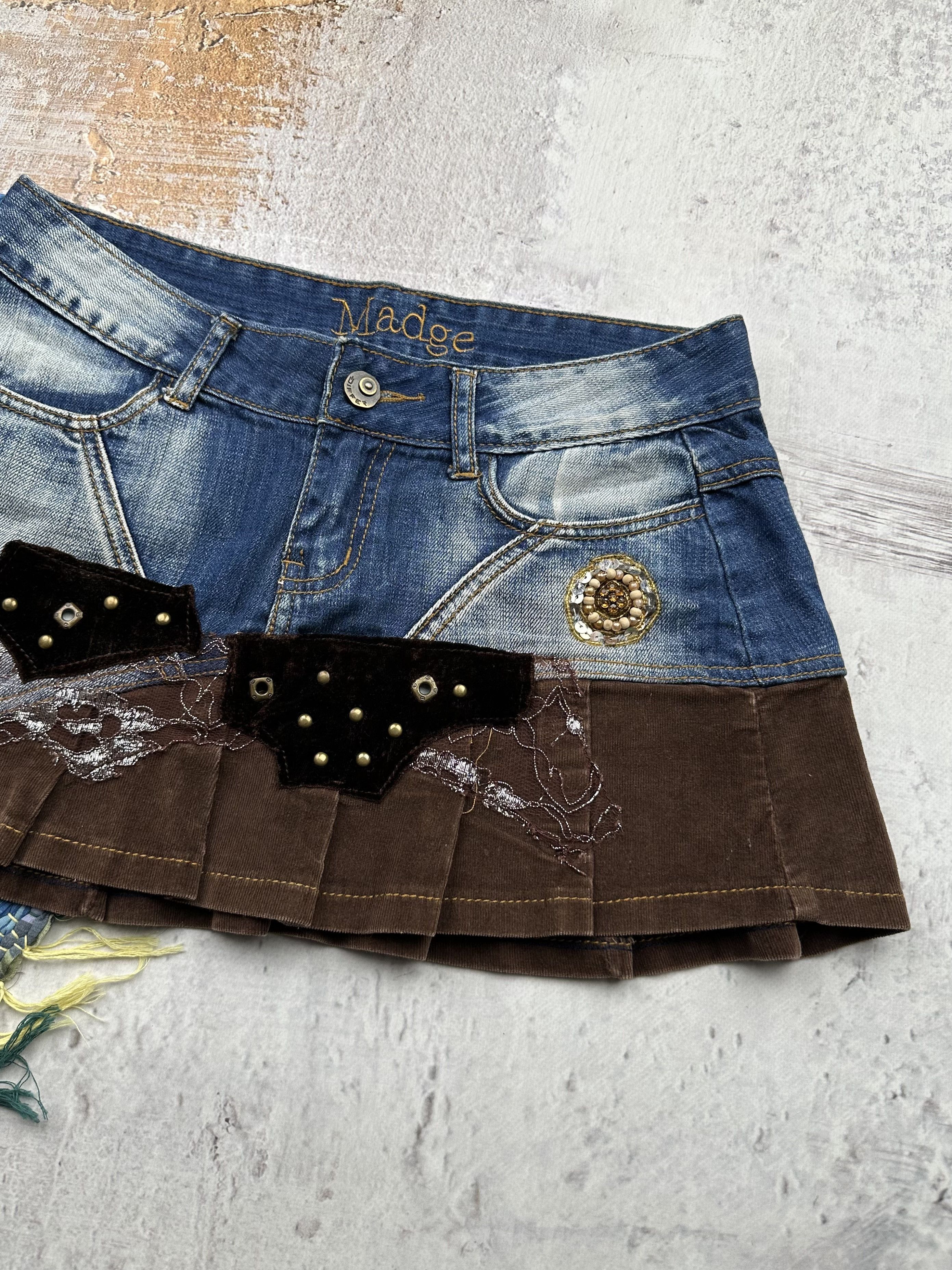 Vintage Vintage Mini Skirt A204(27)(D15) Size 29" - 3 Thumbnail