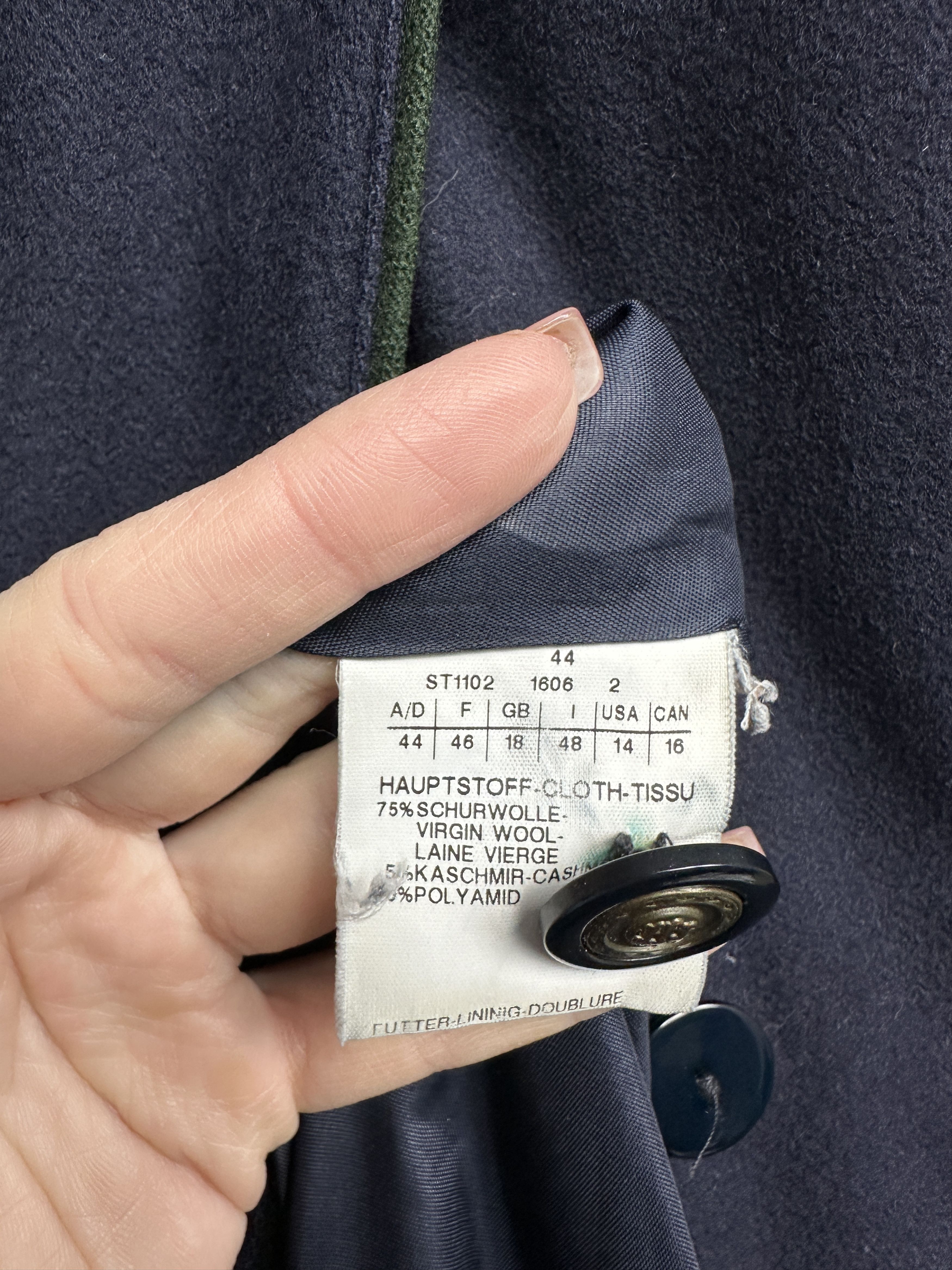Vintage Steinbock Womens Virgin Wool Overcoat Coat Jacket Size XL / US 12-14 / IT 48-50 - 6 Thumbnail