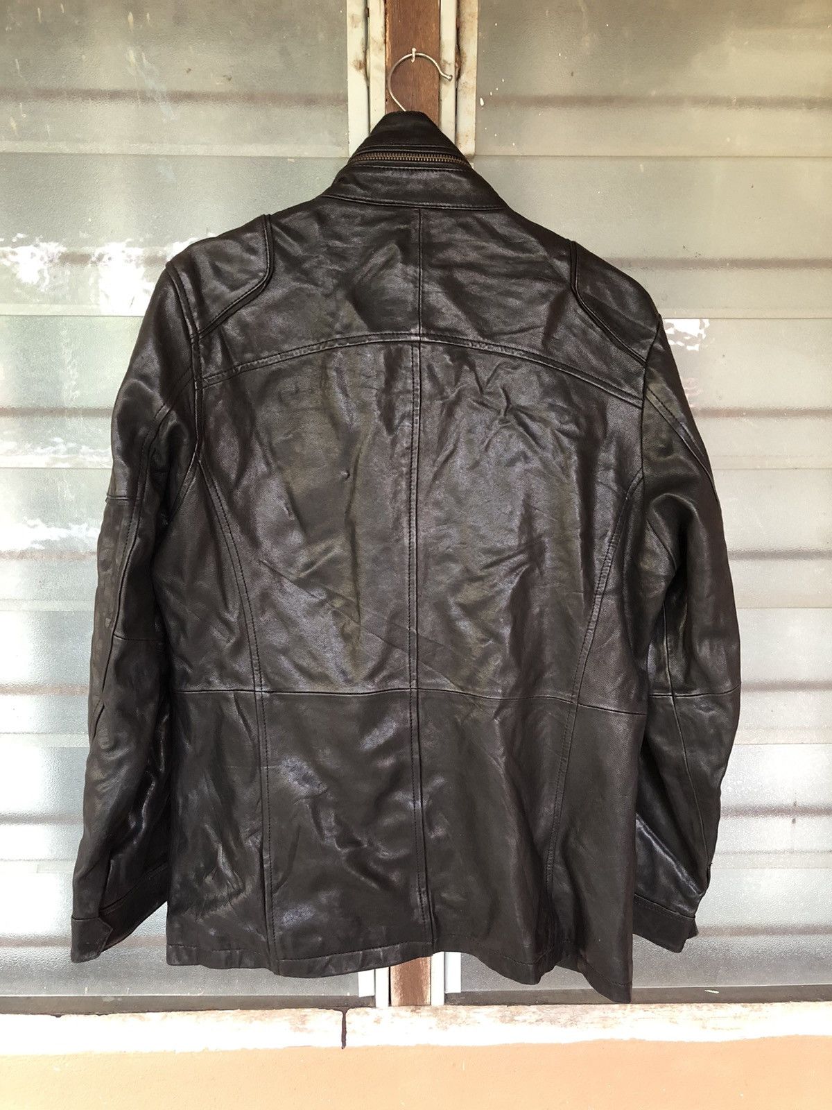 If Six Was Nine × Japanese Brand × Le Grande Bleu (L.G.B.) Rattle Trap Biker Sheepskin Leather Jacket Size US M / EU 48-50 / 2 - 9 Thumbnail