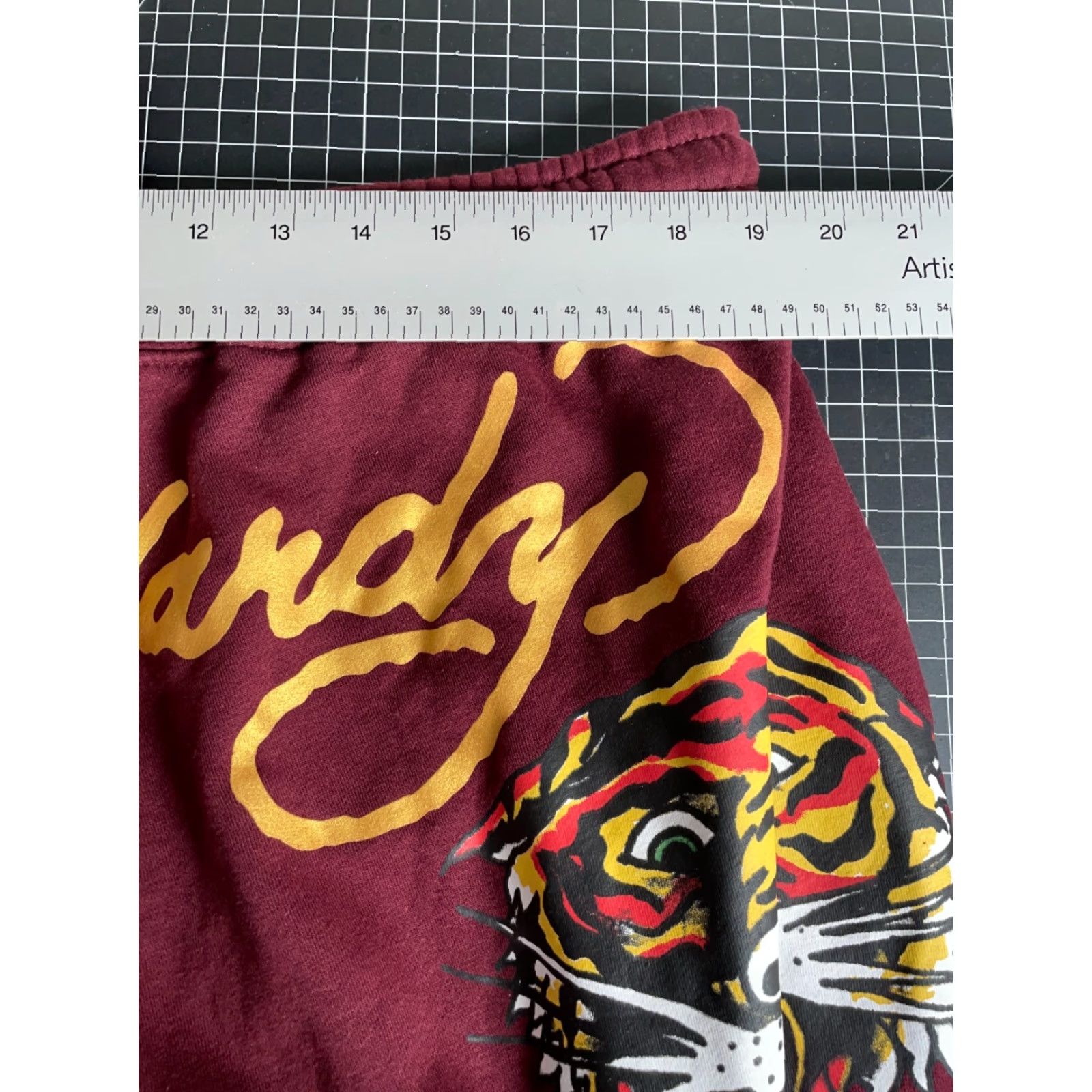 Ed Hardy Ed Hardy Wide Leg Sweatpants Women's 3X Dark Red Tiger Traditional Tattoo Unworn Size 26" / US 2 / IT 38 - 5 Thumbnail