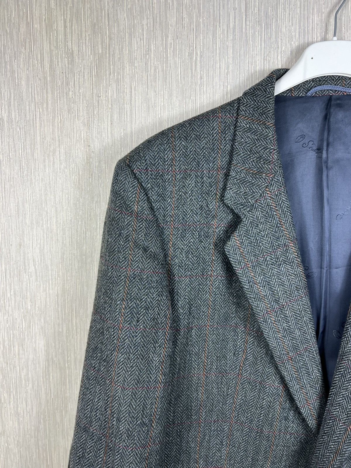 SCABAL Vintage 80s Scabal wool herringbone blazer jacket tweed Size US L / EU 52-54 / 3 - 4 Thumbnail