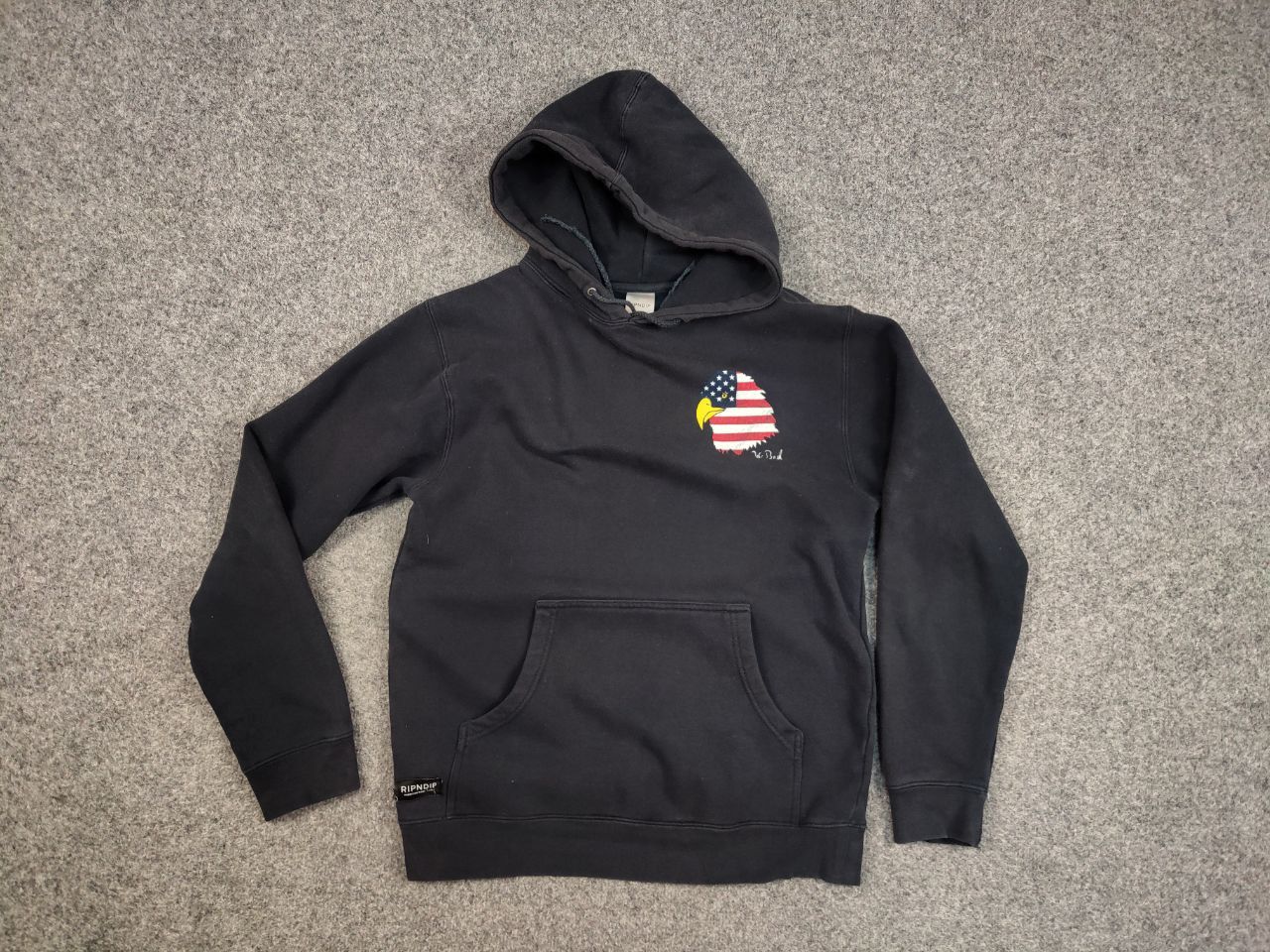 RIPNDIP Ripndip Horde and state USA flag logo Faded Black Hoodie Size US S / EU 44-46 / 1 - 5 Thumbnail