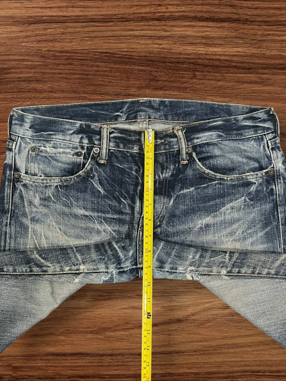 Eternal Vintage Eternal 811 Intense Whiskering Faded Frayed Hem Jean Size US 34 / EU 50 - 16 Thumbnail