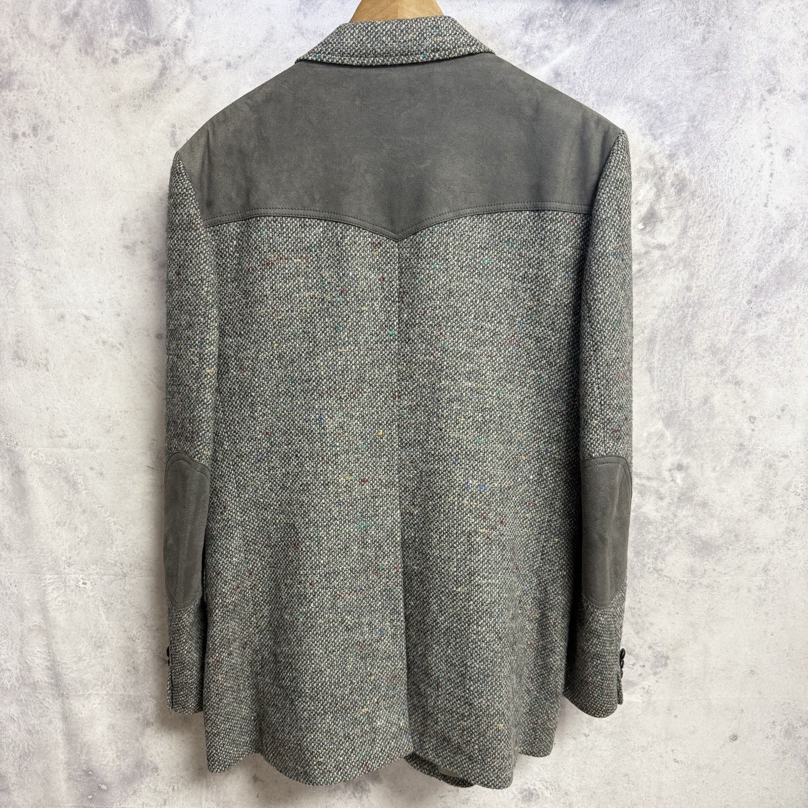 Pendleton Vintage Pendleton Tweed Wool Blazer Sport Coat Mens 44 Gray Size 44R - 2 Thumbnail