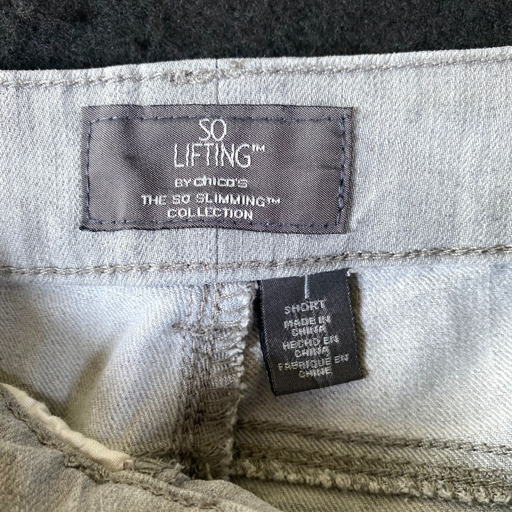 Vintage Chicos Womens Jeans Gray Mid Rise So Slimming Lifting Straight Stretch 1 Short Jeans Fit Regular 5-Pocket Denim Cotton Spandex Polyester Womens Mens? Size 25" / US 0 / IT 36 - 4 Thumbnail