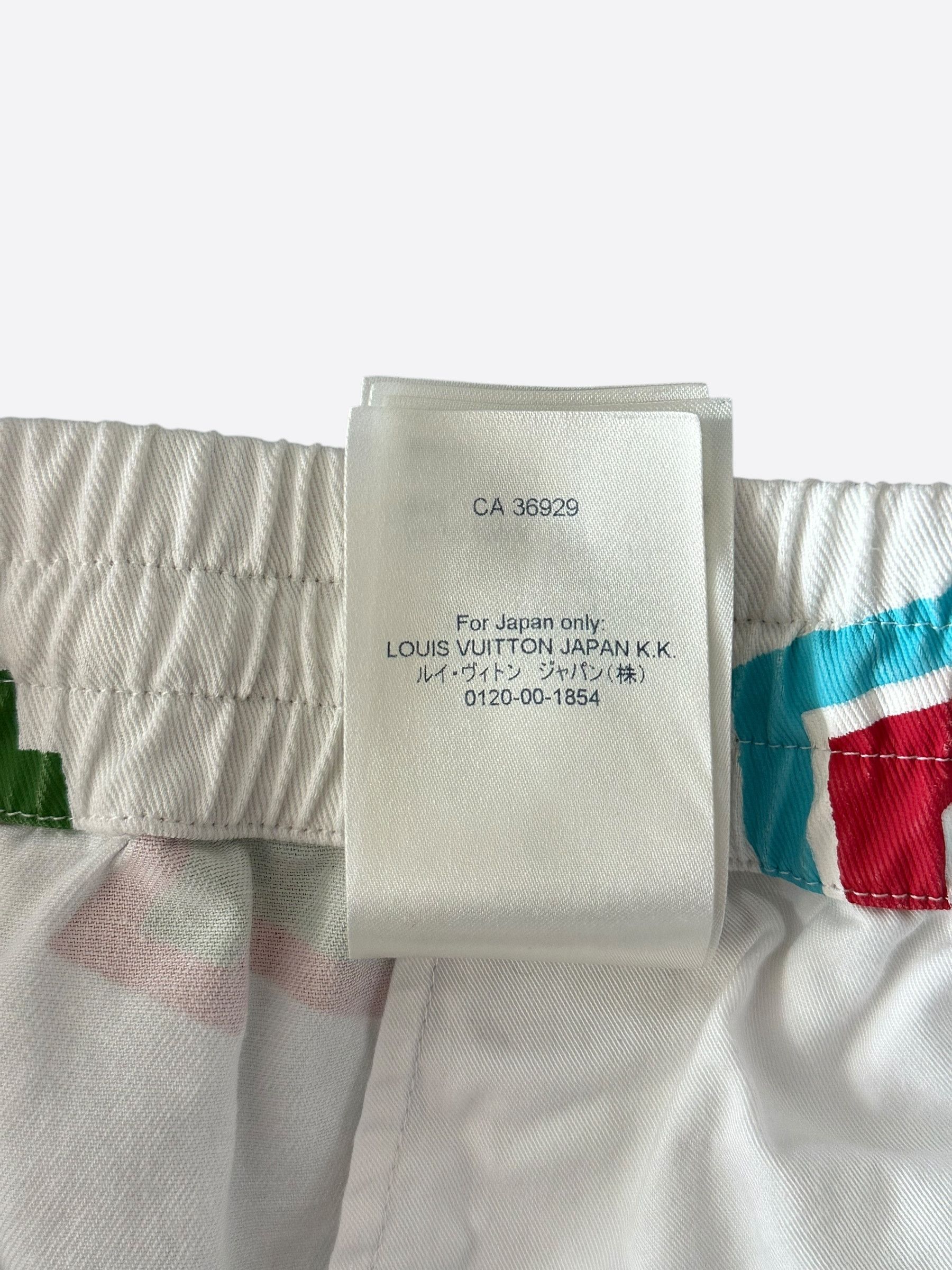 Louis Vuitton Louis Vuitton NBA White Multicolor Letter Shorts Size US 34 / EU 50 - 8 Thumbnail