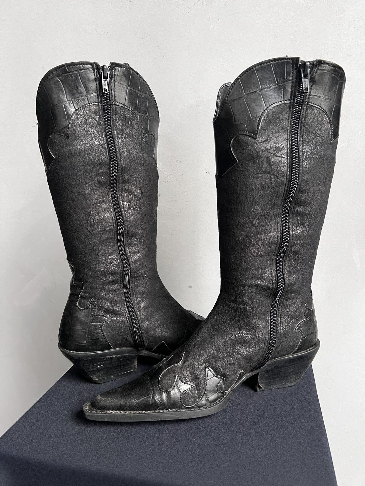 Western Rise Cowboy guidi style y2k boots Vintage Wester Grunge style Size US 7 / IT 37 - 7 Thumbnail